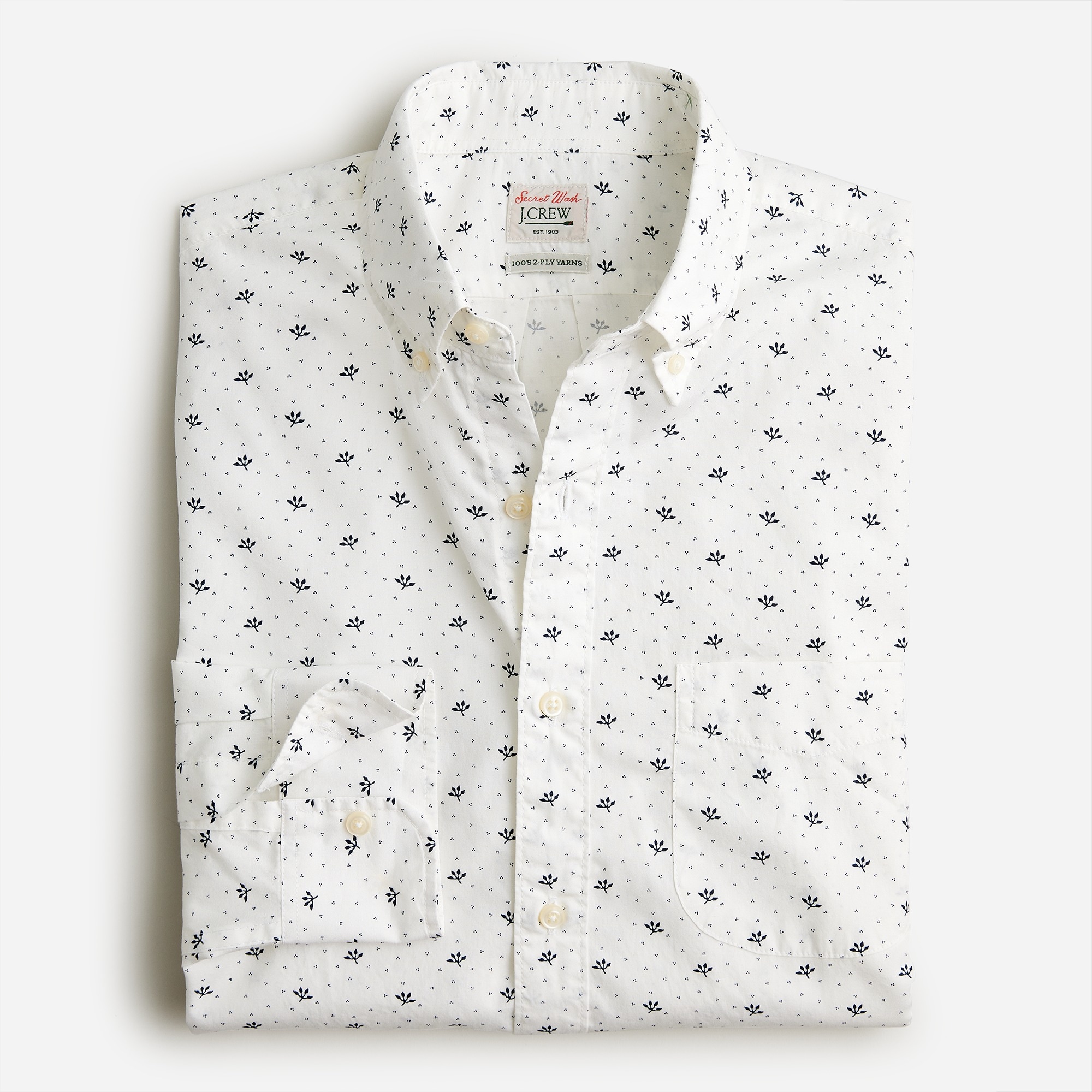 Secret Wash cotton poplin shirt