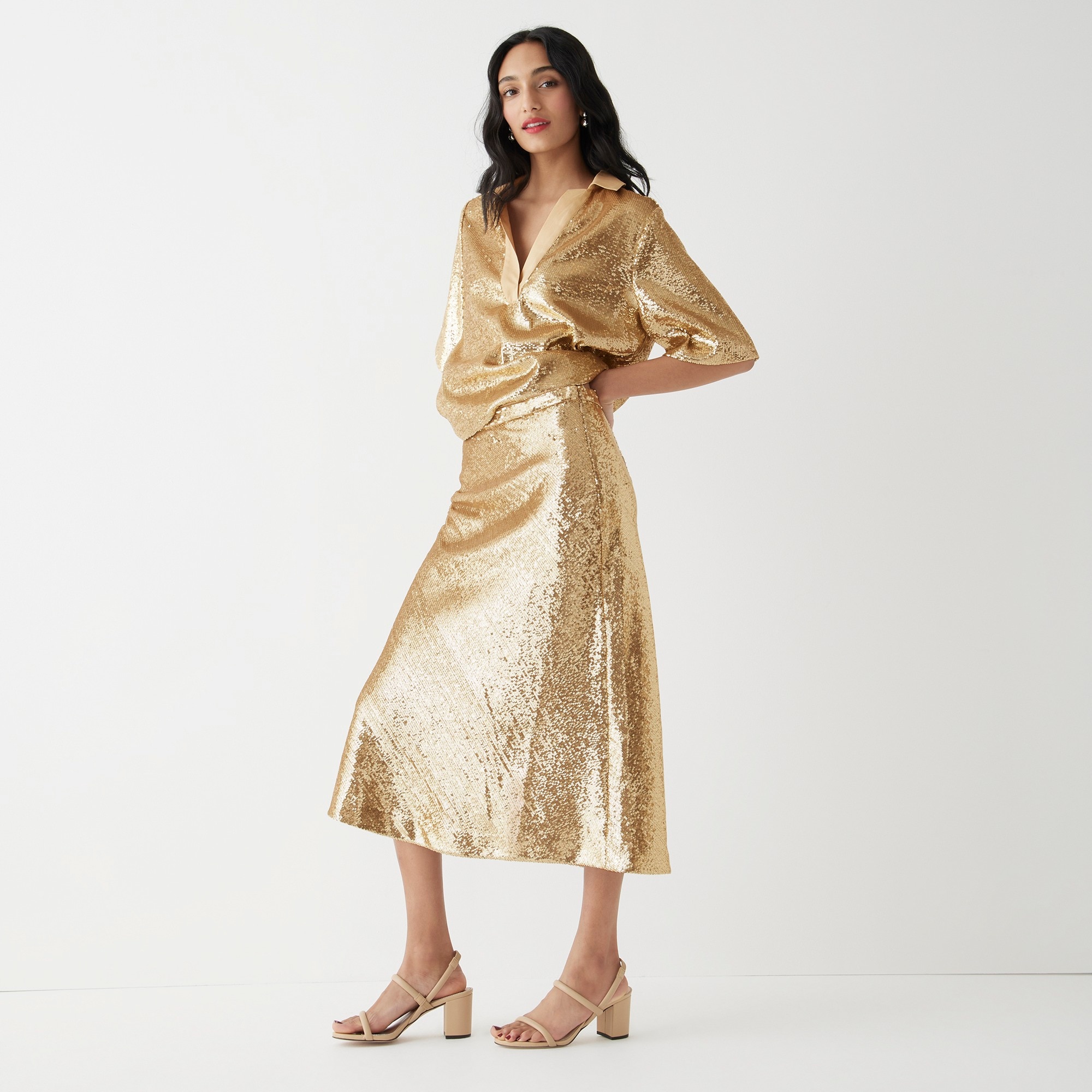 Collection limited-edition sequin Gwyneth slip skirt