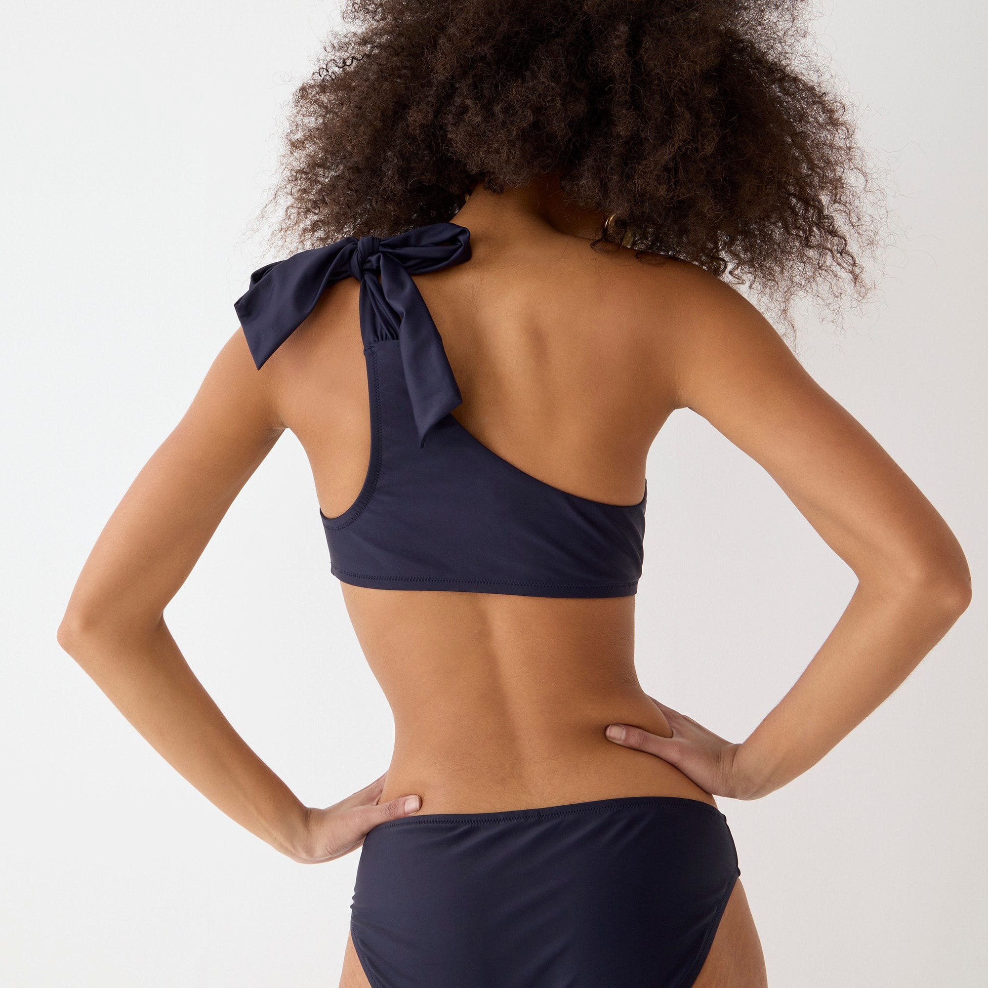 Bow one-shoulder bikini top