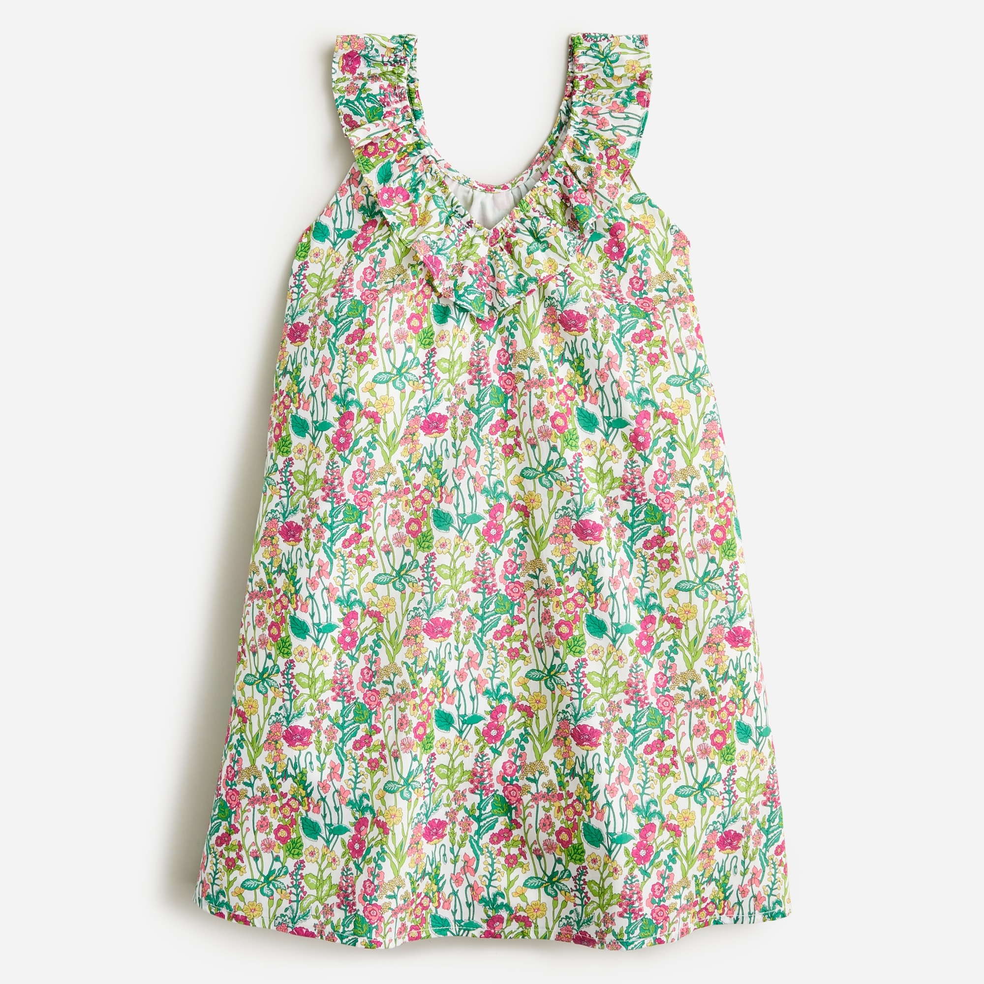 Girls' ruffle-collar dress in Liberty® fabrics