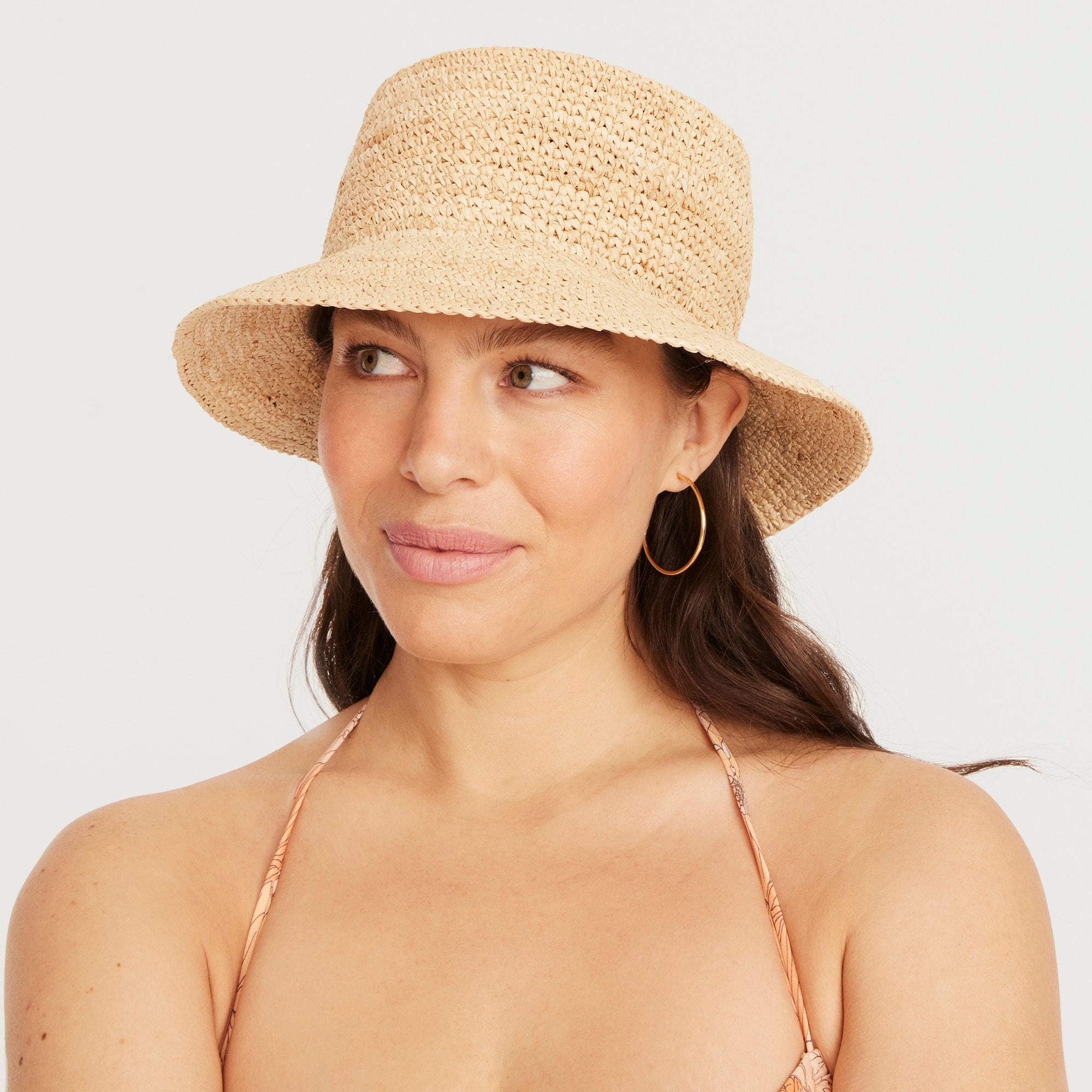 Raffia bucket hat