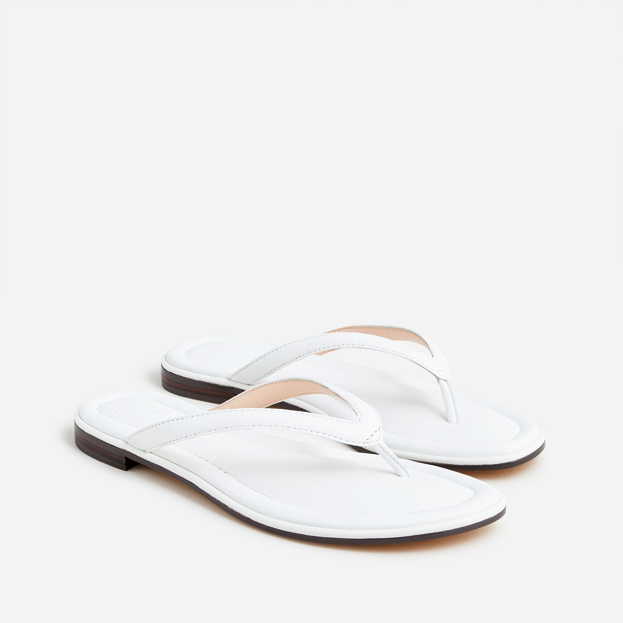 Menorca padded thong sandals in leather