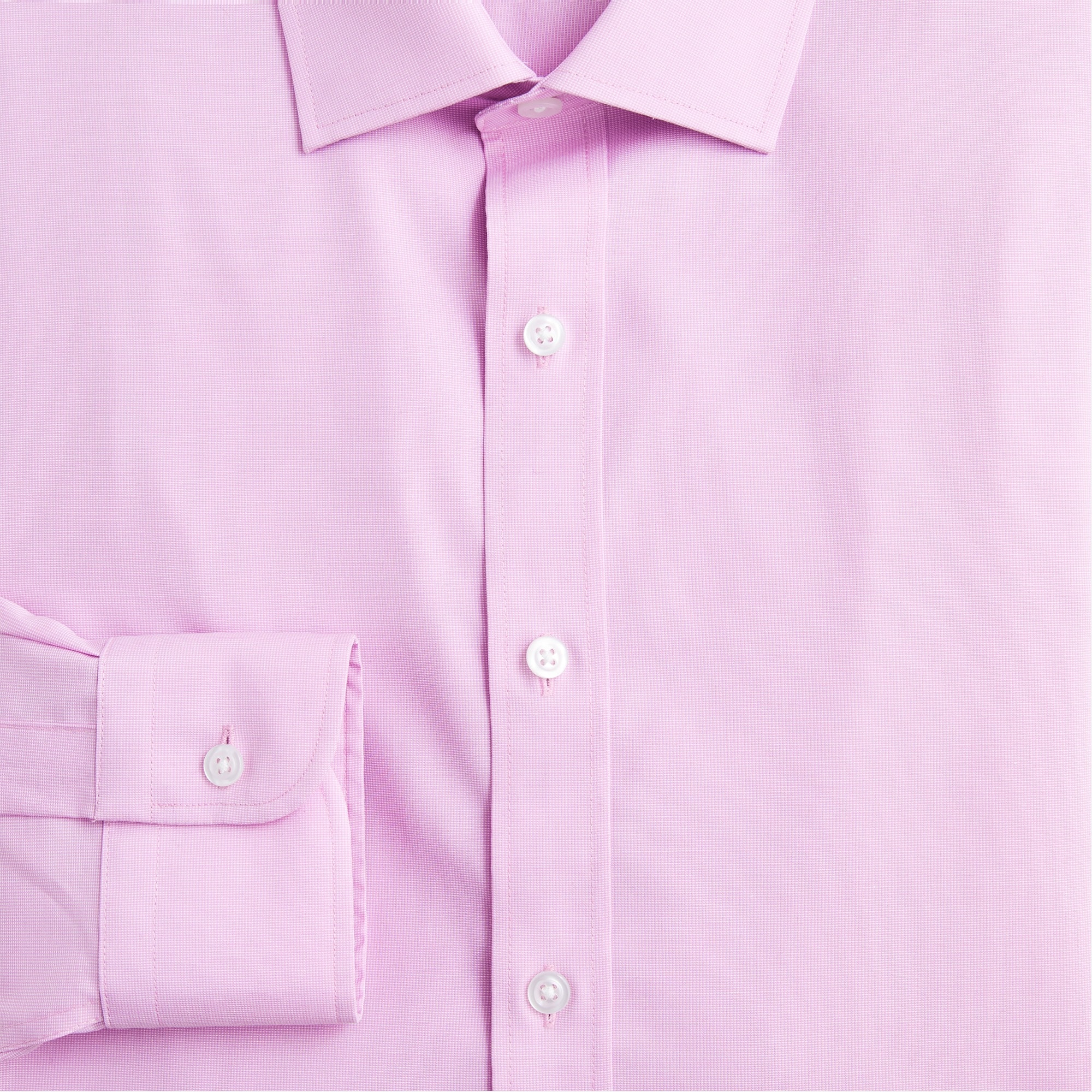Bowery wrinkle-free stretch cotton shirt with spread collar