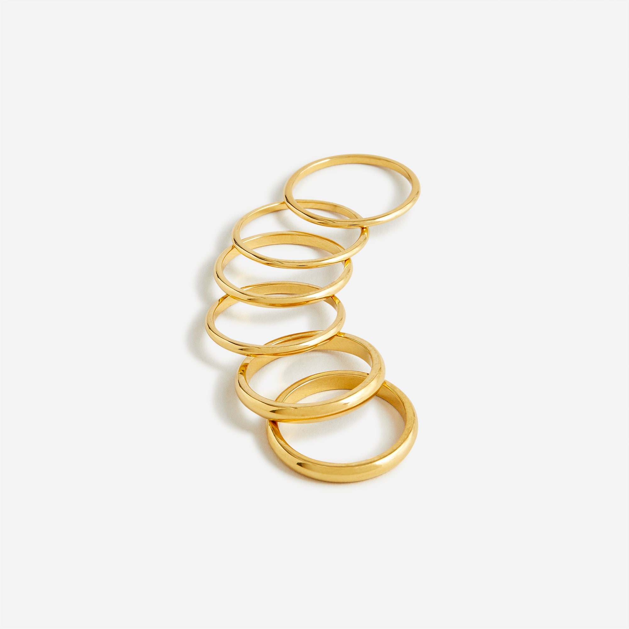 Dainty layering rings set-of-six
