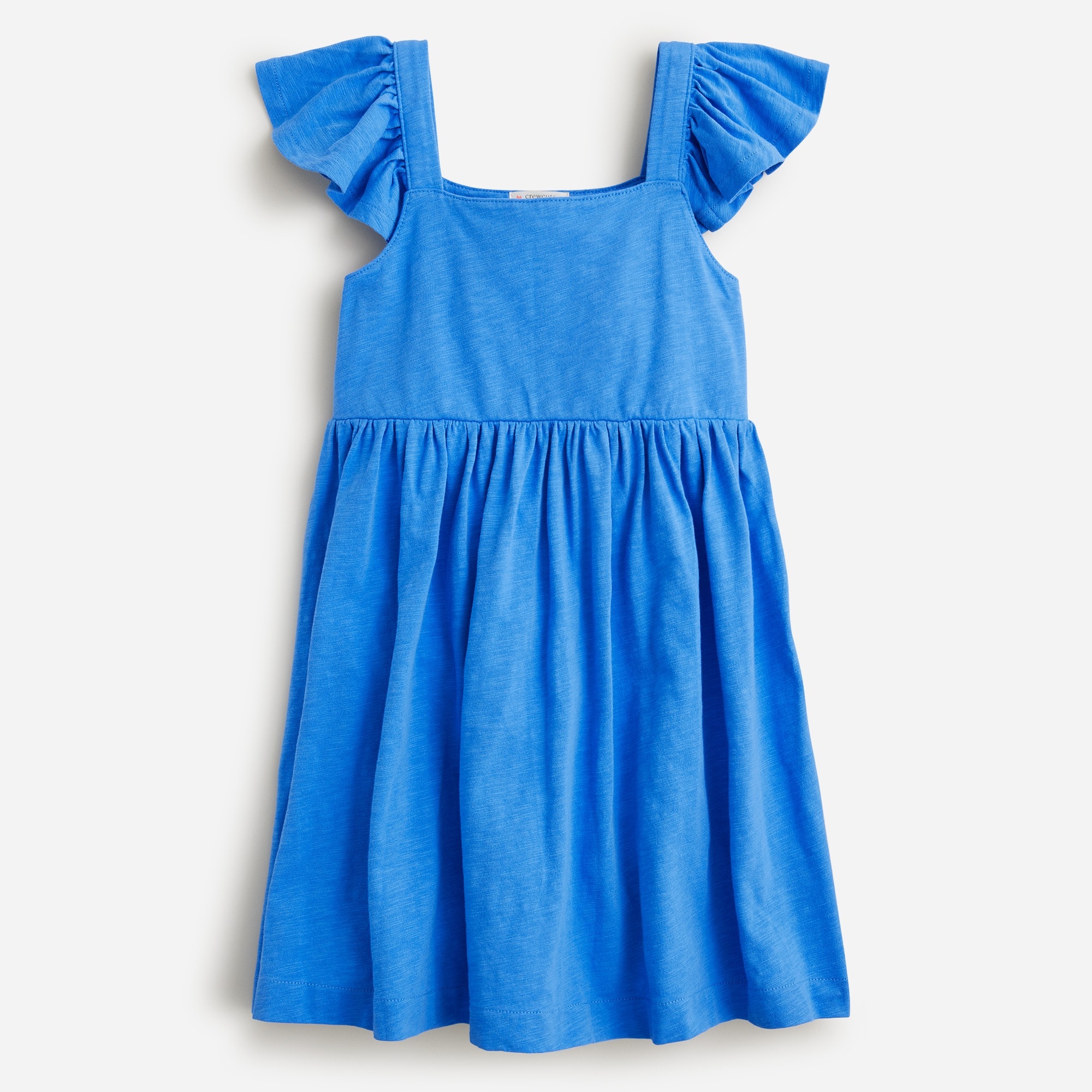 Girls' knit flutter-sleeve dress