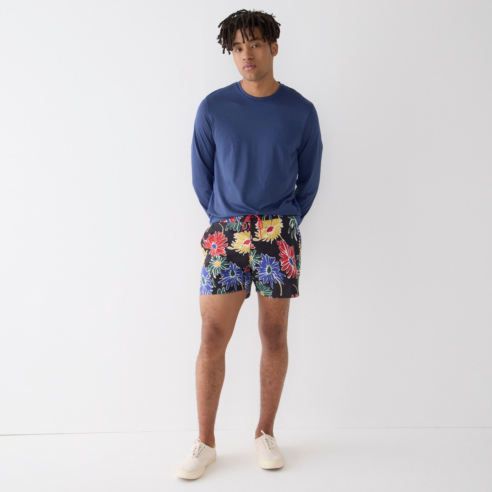 5" breaker board short in floral print with ECONYL® nylon