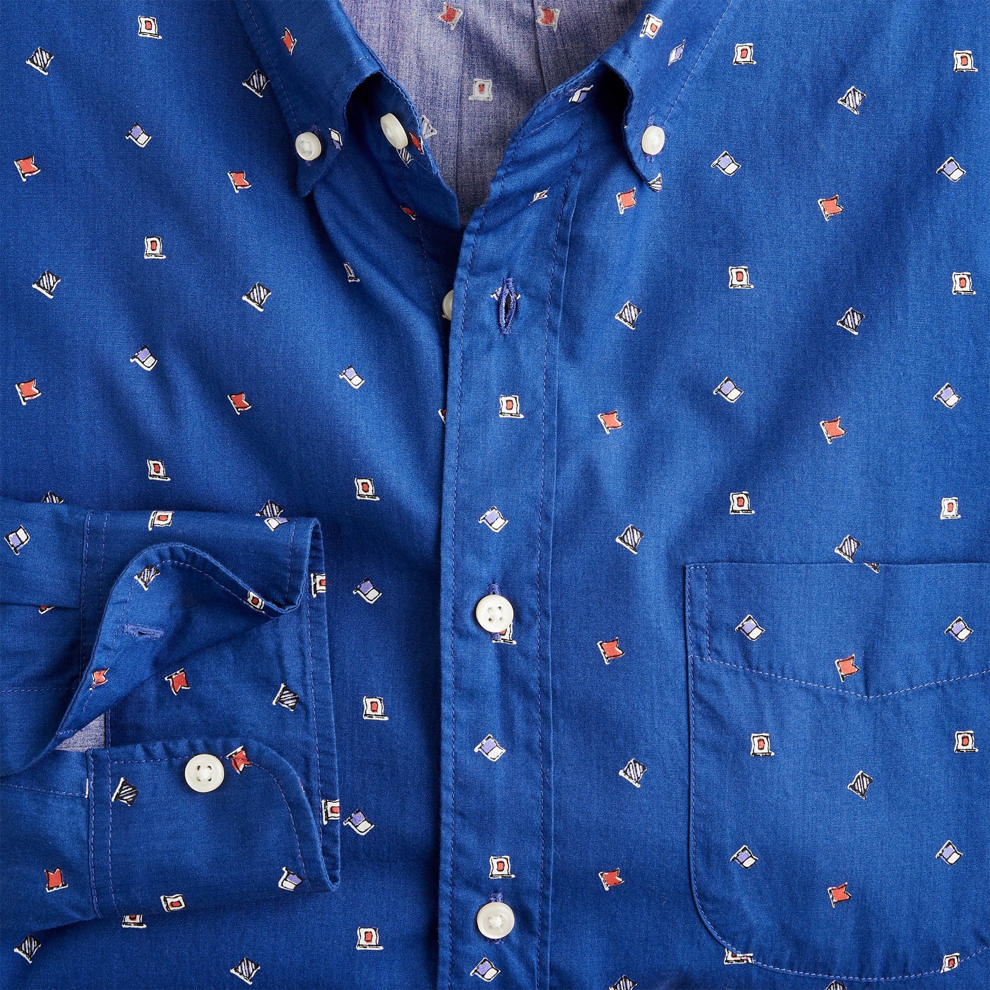 Slim Secret Wash cotton poplin shirt