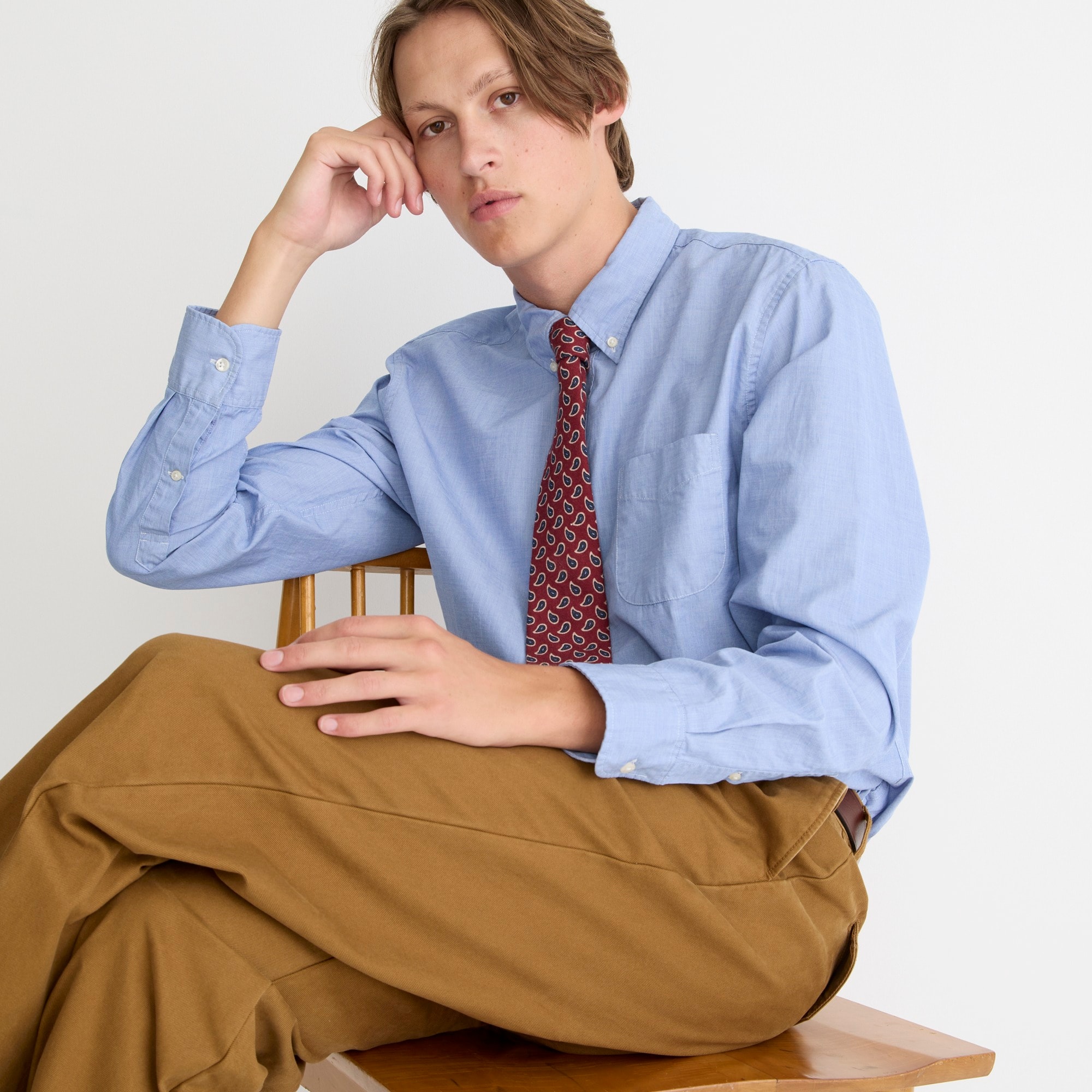 Secret Wash cotton poplin shirt