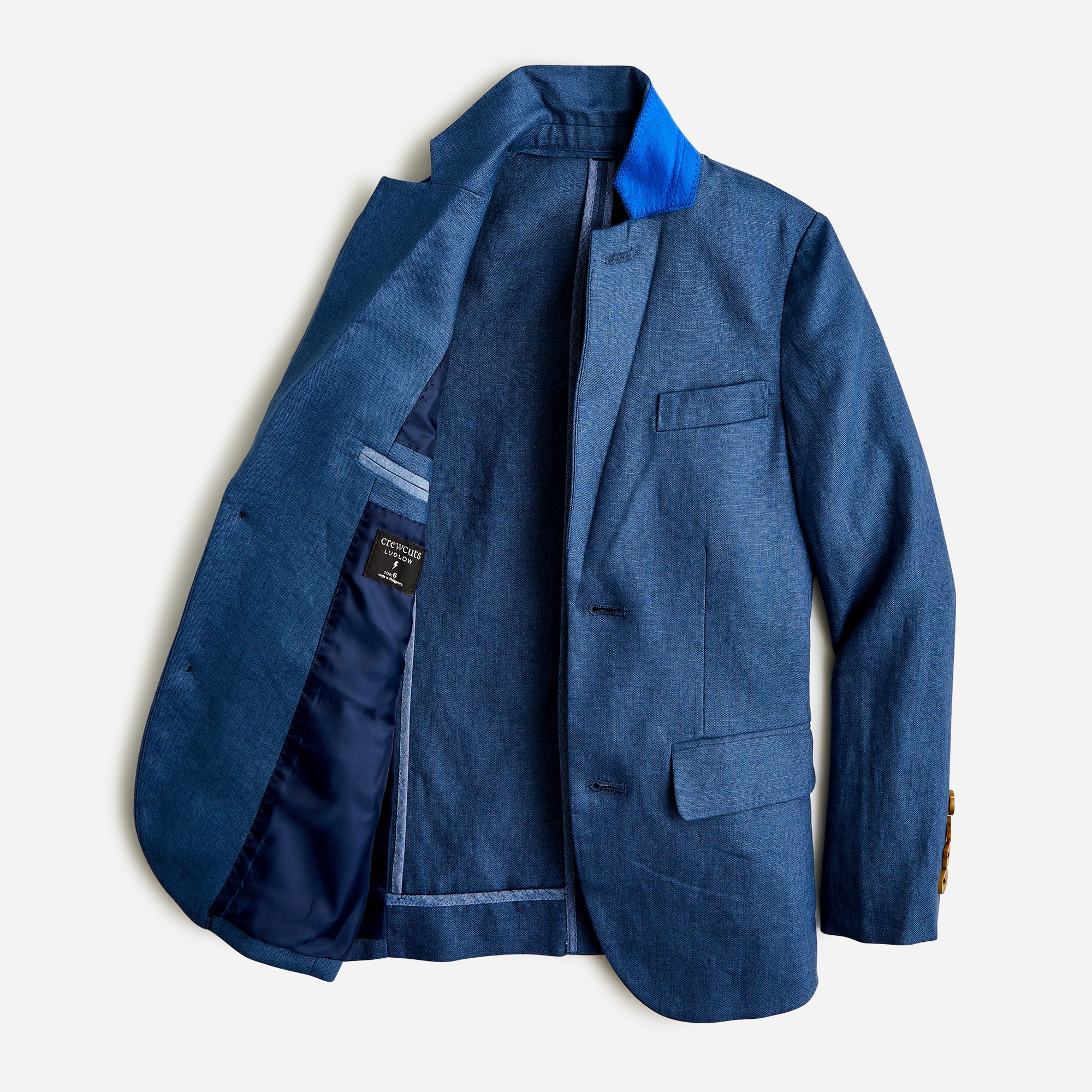 Boys' Ludlow unstructured suit jacket in linen