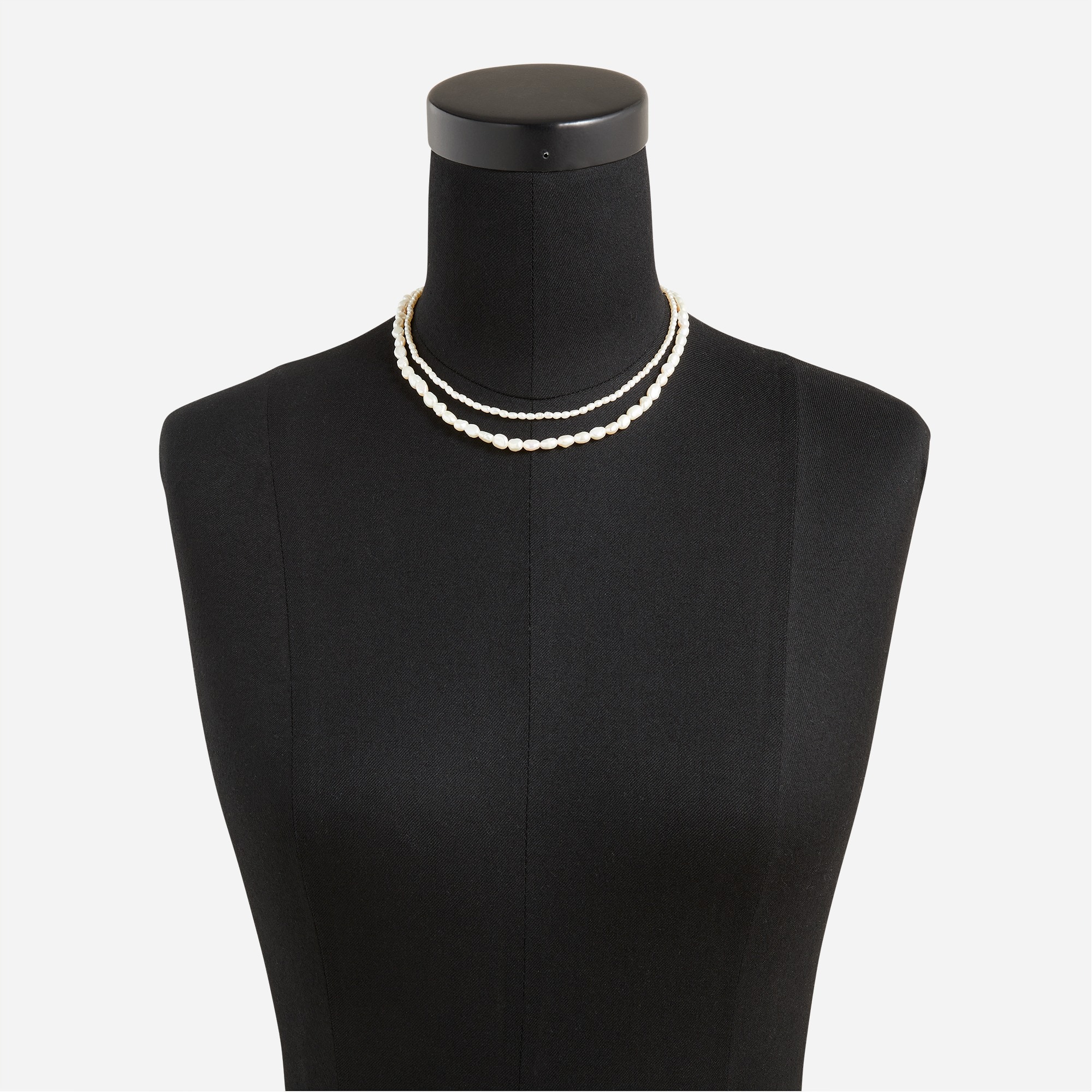 Double-strand freshwater pearl necklace