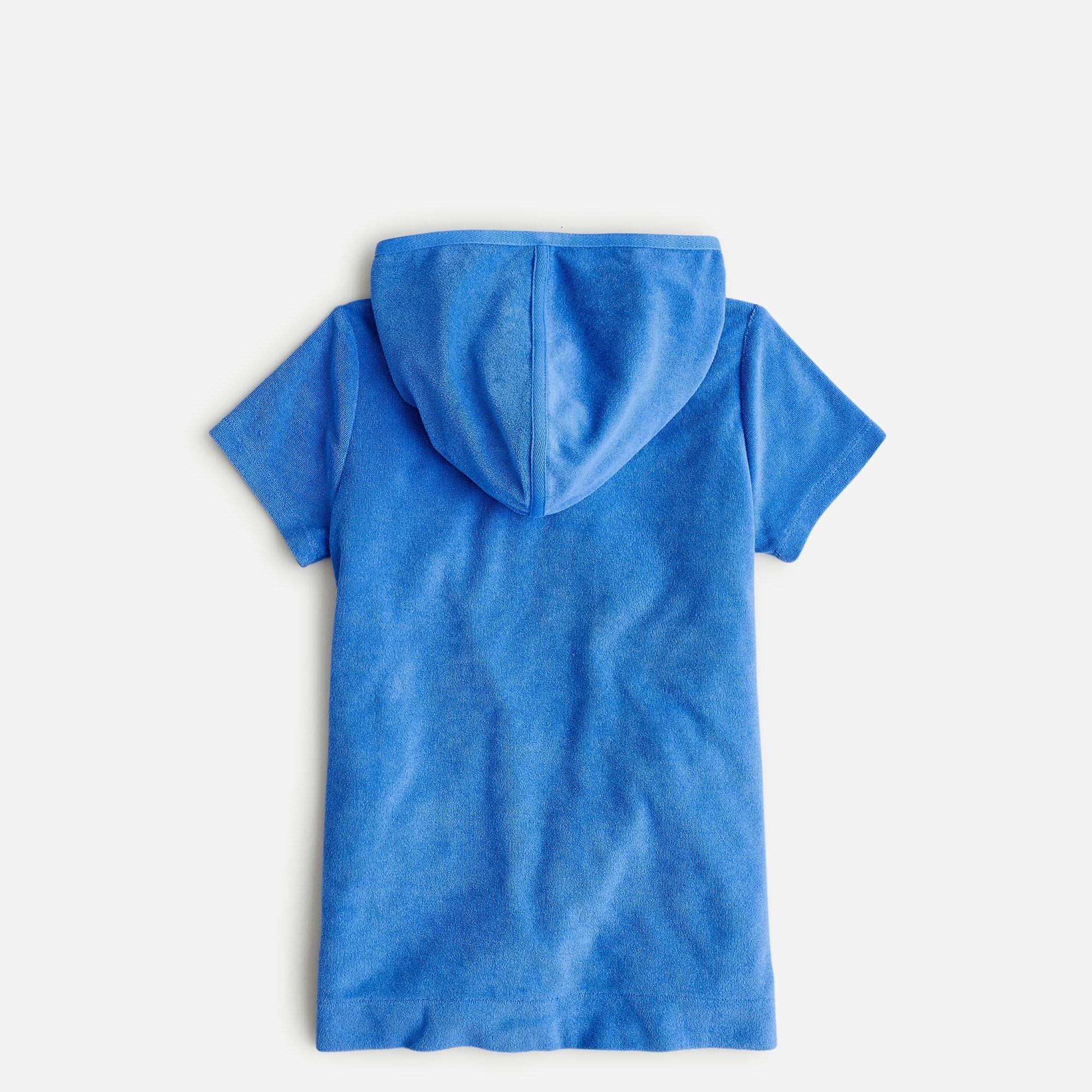 Girls' hooded tunic in towel terry