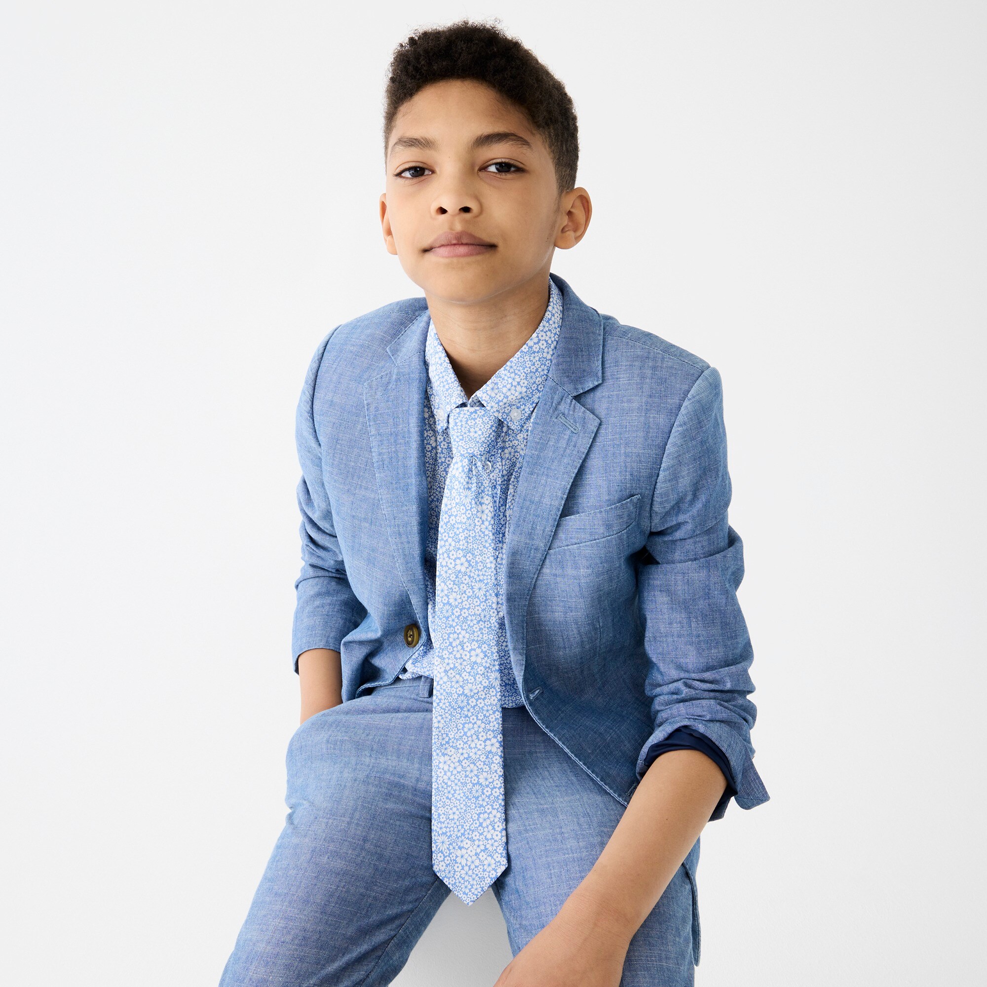 Boys' Ludlow jacket in chambray