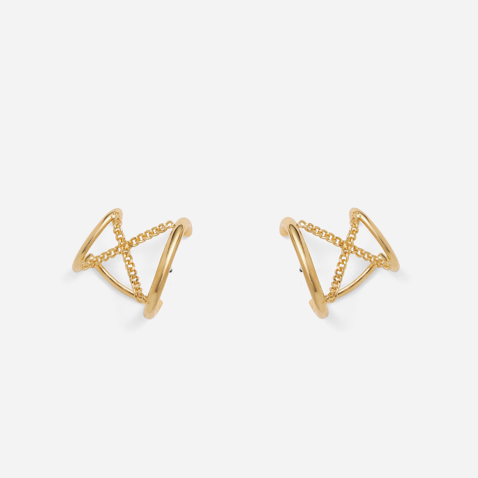 Lady Grey X chain ear cuffs