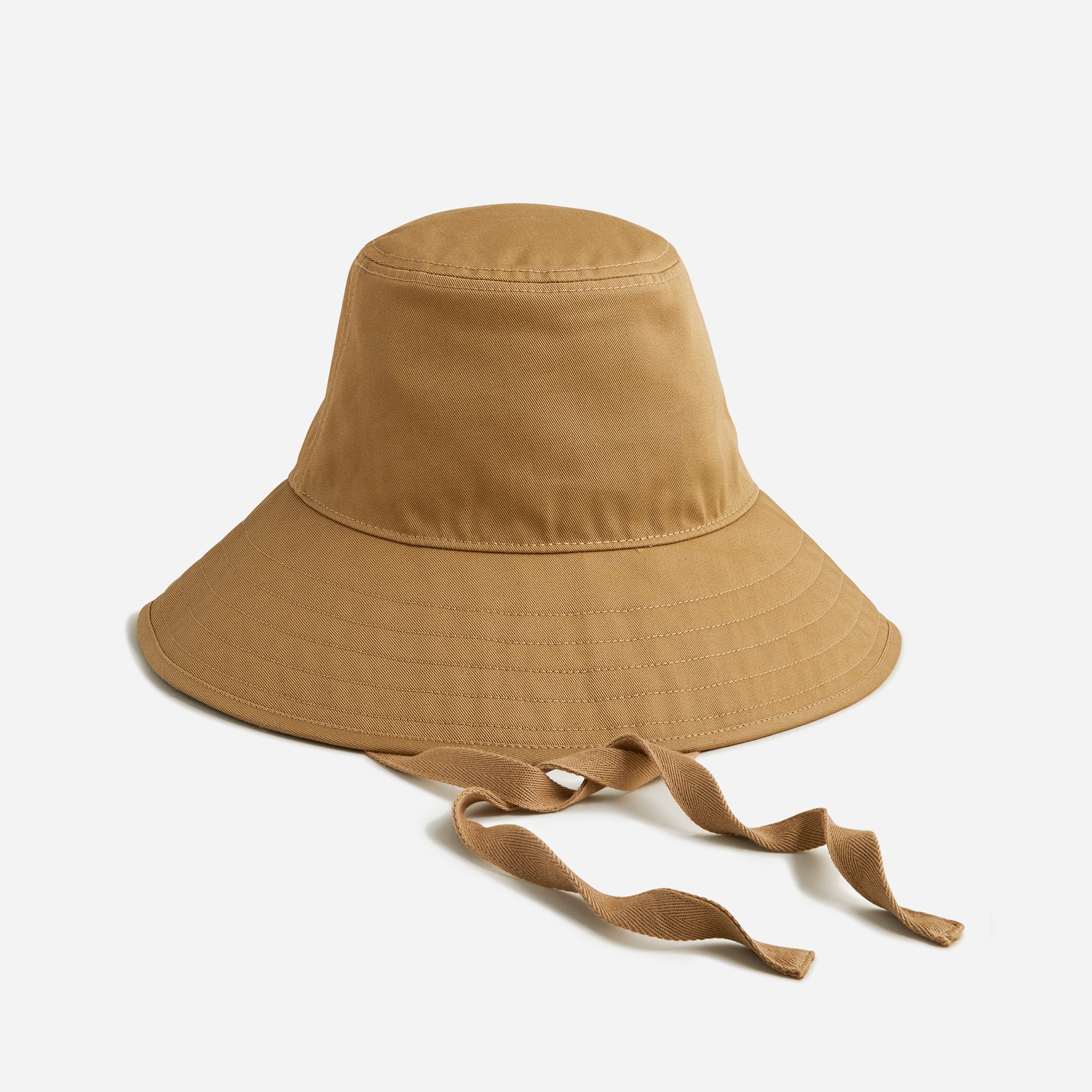 Bucket hat with ties