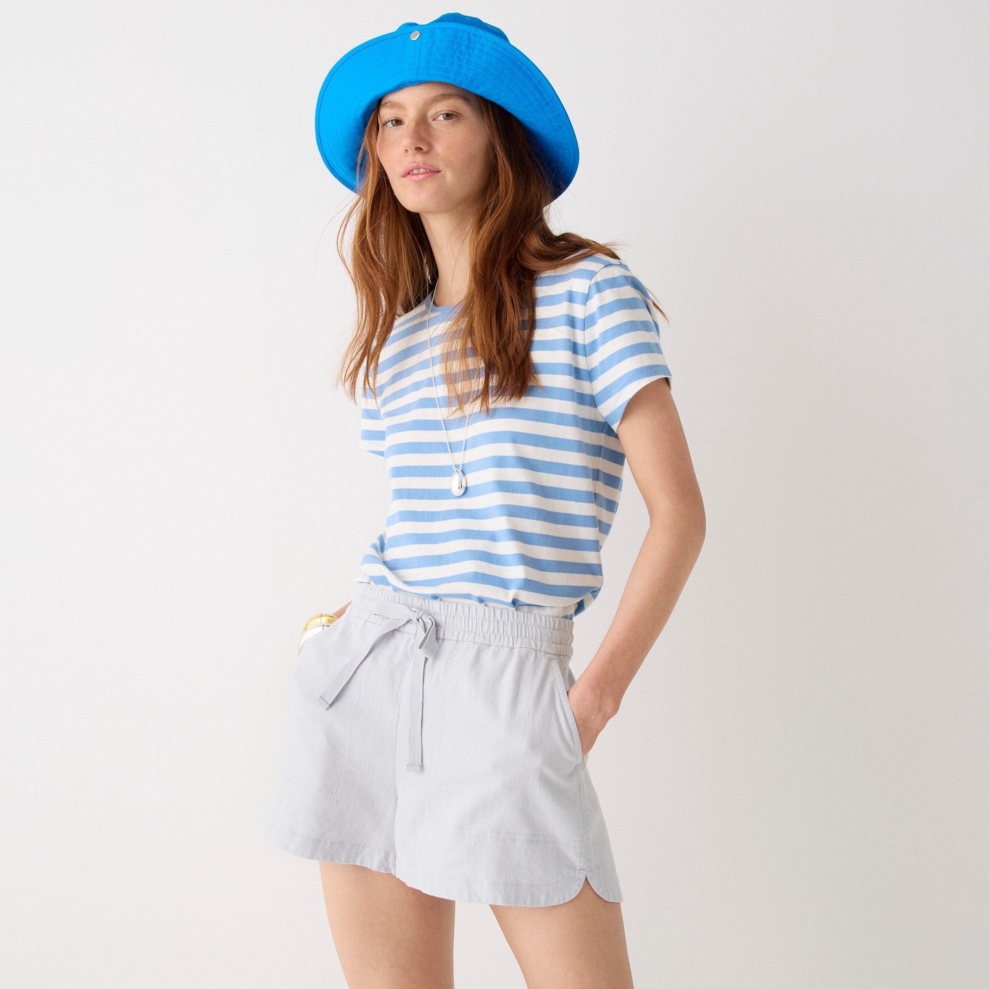 New seaside short in linen blend