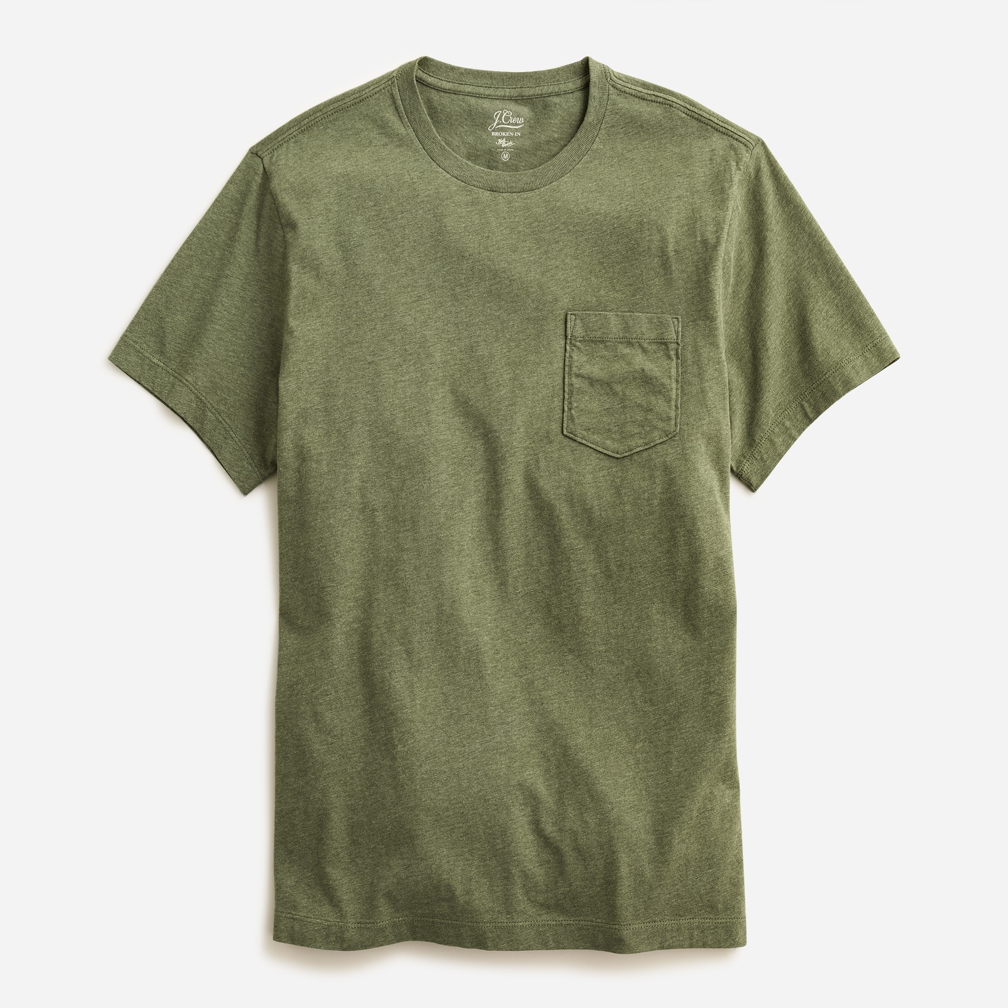 Broken-in short-sleeve pocket T-shirt