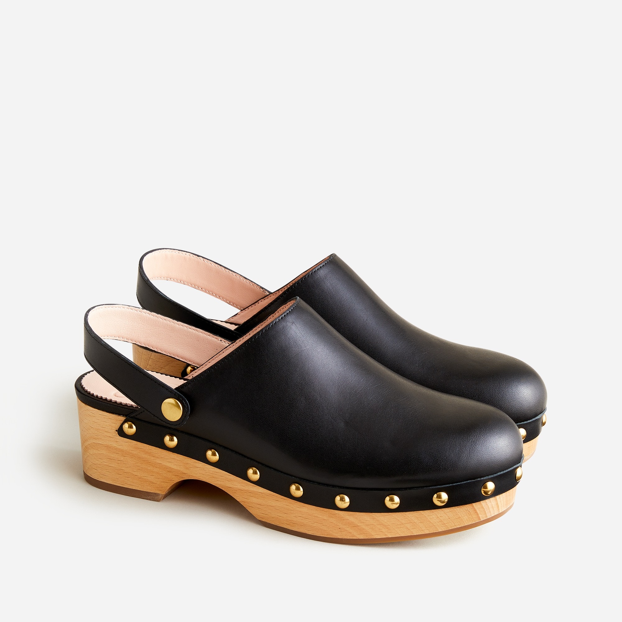 Convertible leather clogs