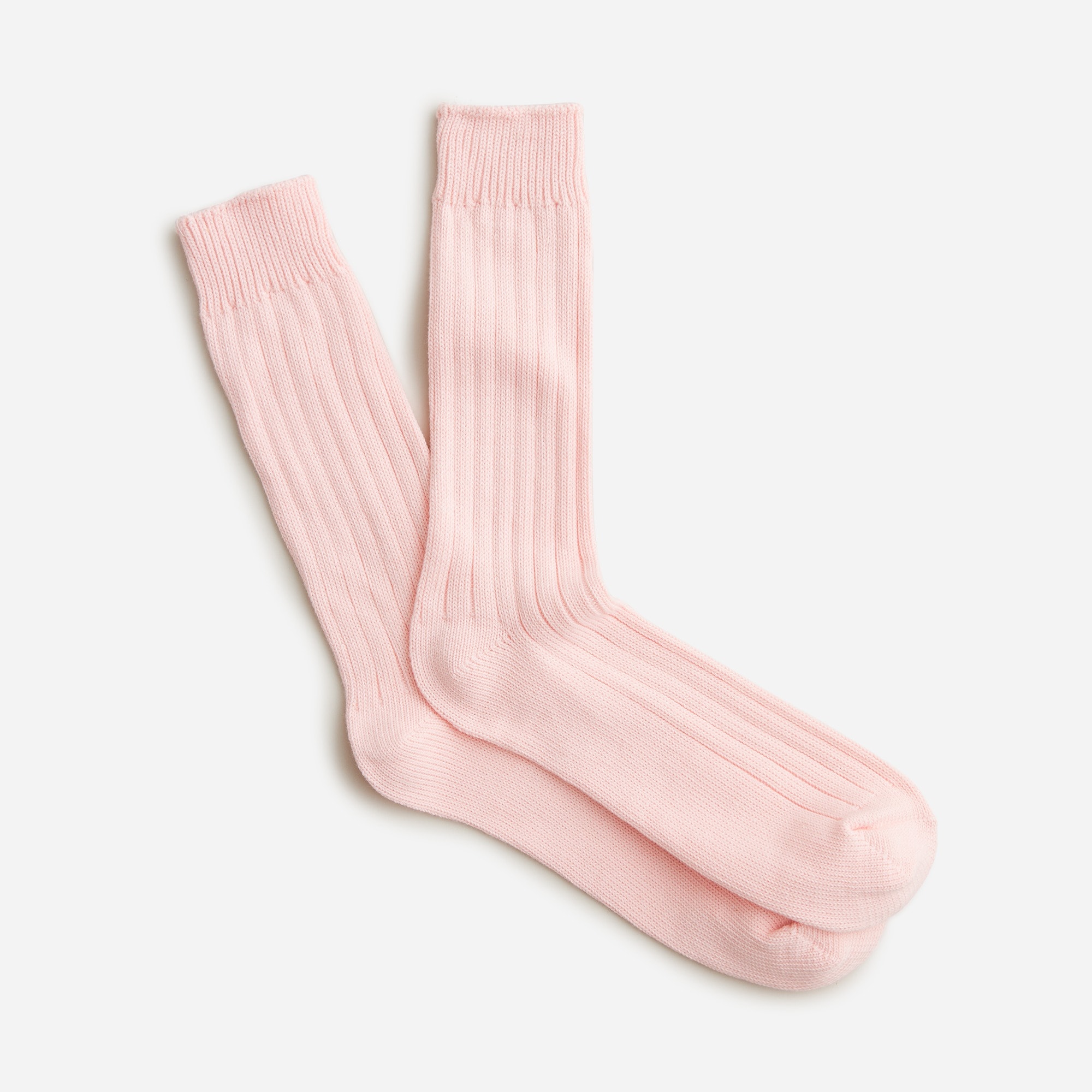 Ribbed cotton-blend socks
