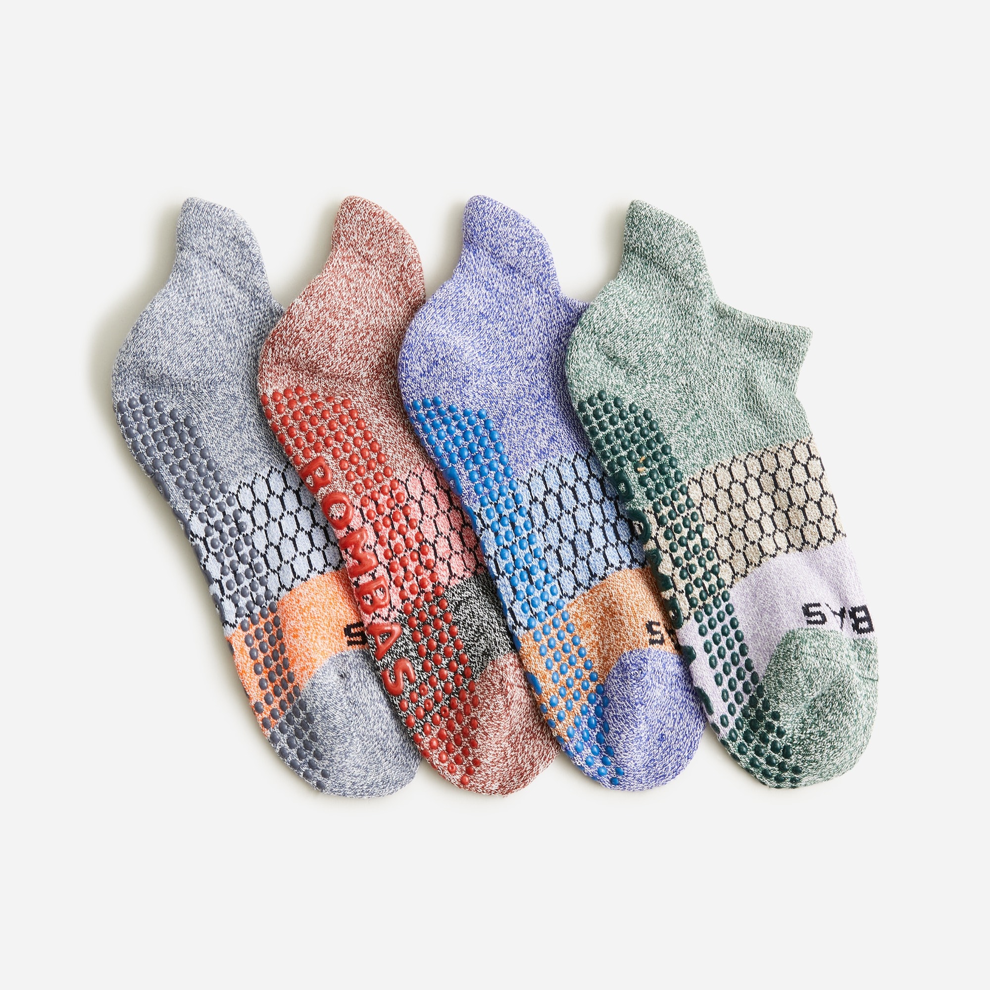 Bombas kids' triblock gripper socks four-pack