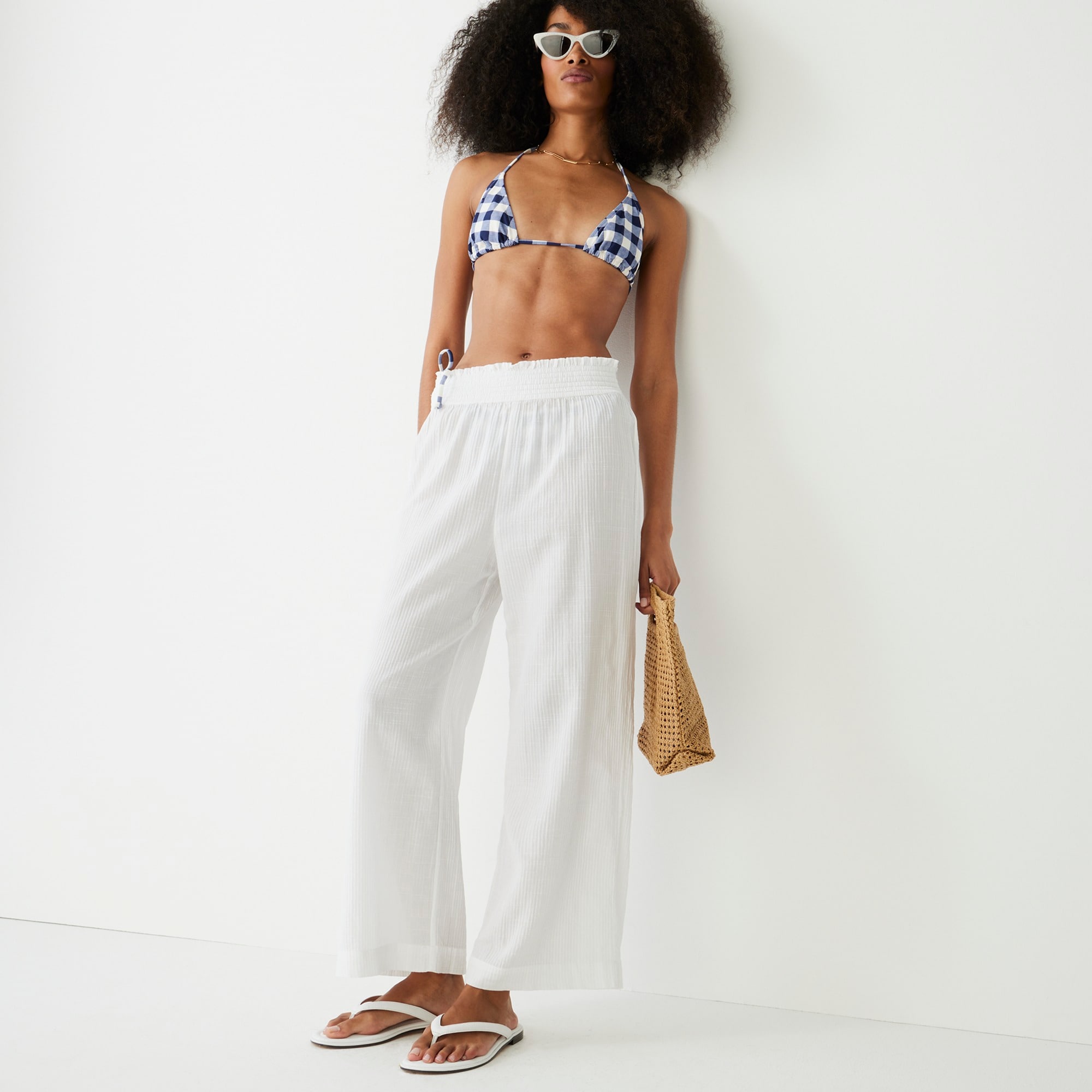 Relaxed beach pant in soft gauze