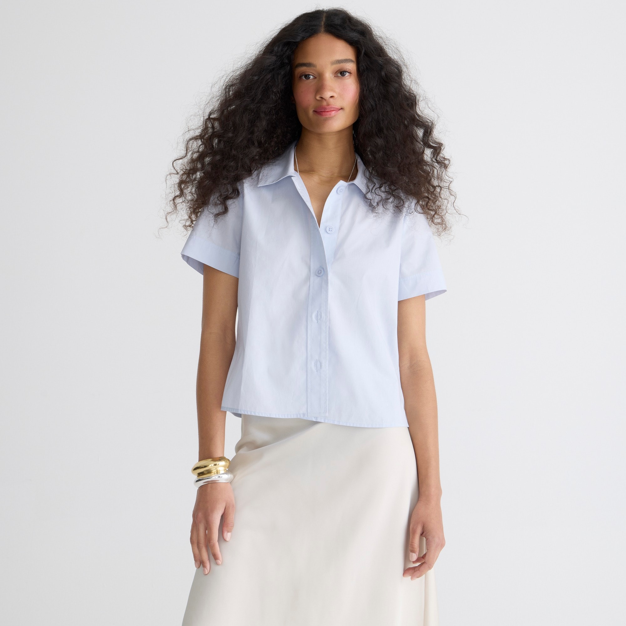 Gamine shirt in cotton poplin