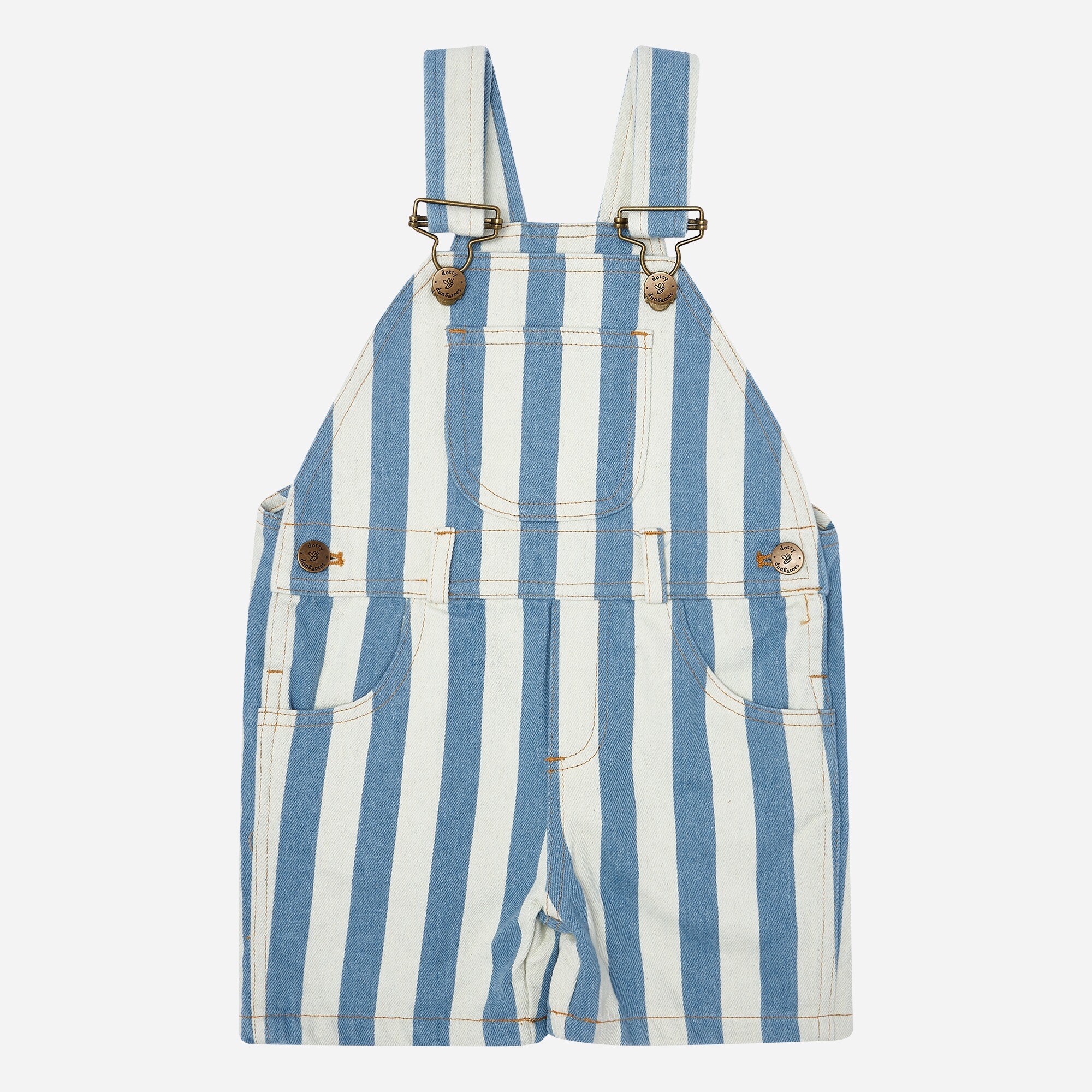 Dotty Dungarees kids' denim overall short
