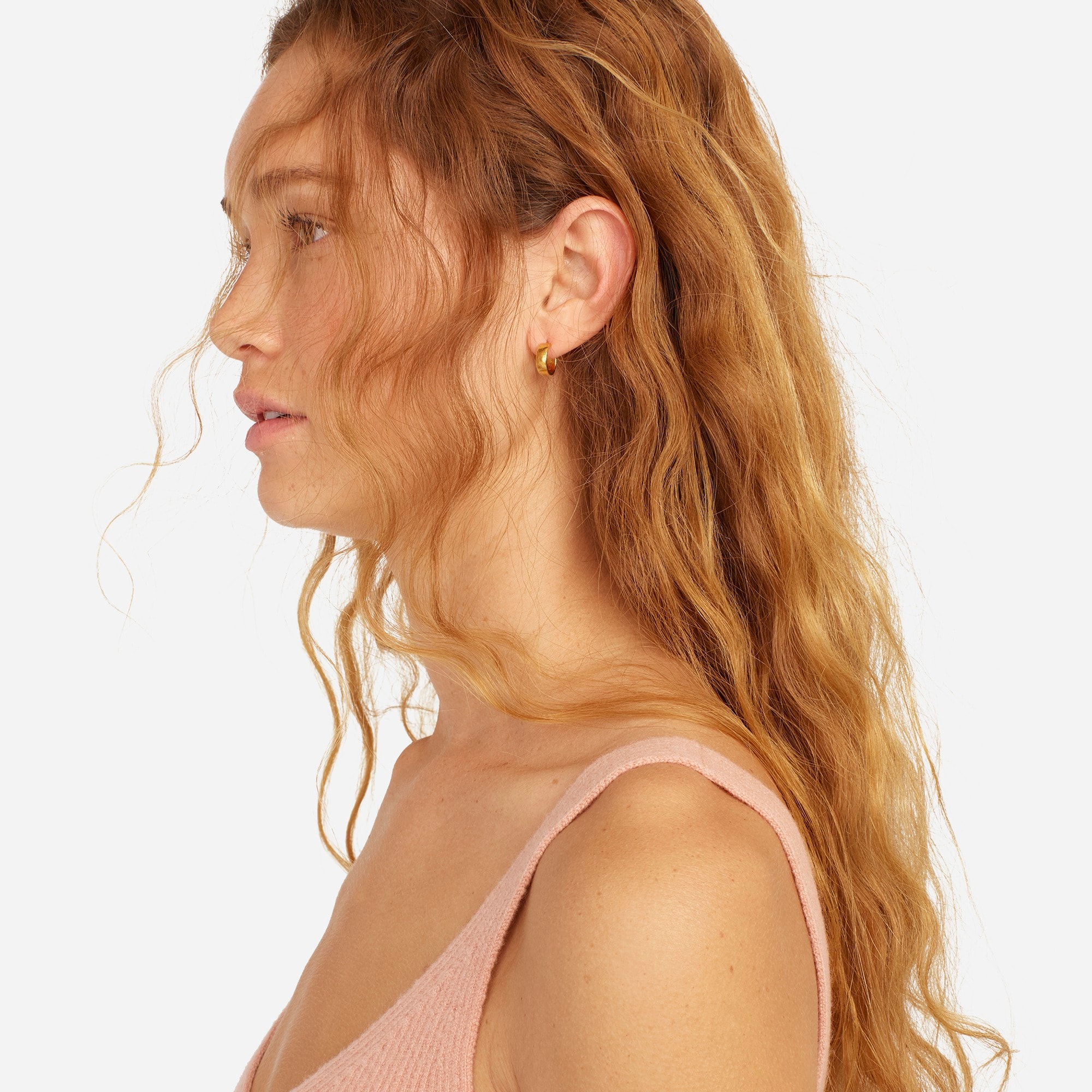 Demi-fine 14k gold-plated mini-hoop earrings