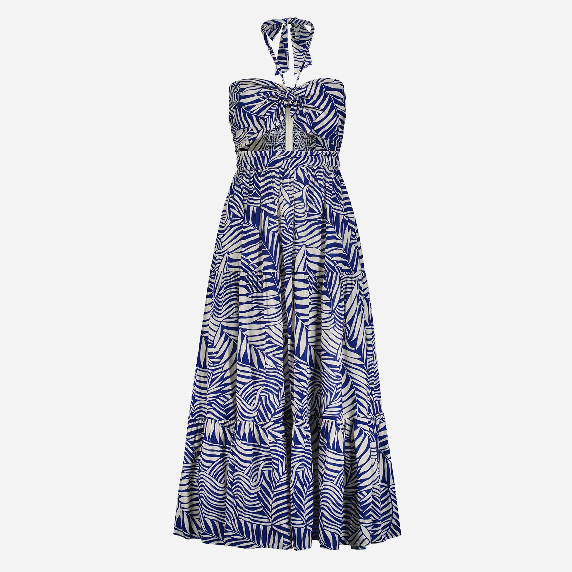 lemlem palm leaf cutout dress