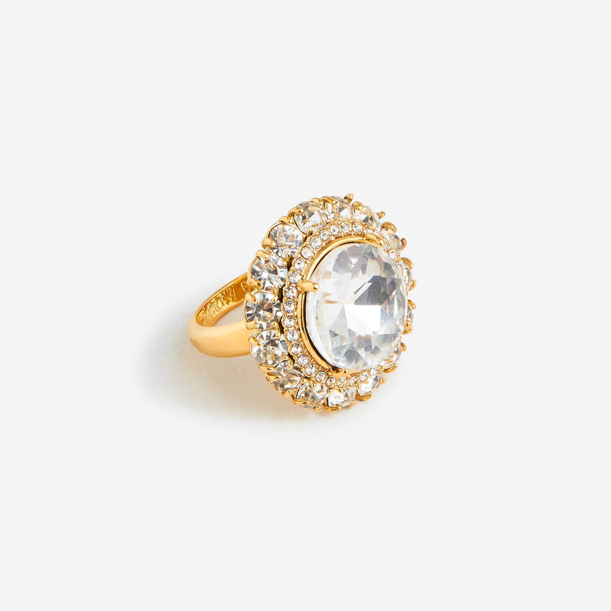 Pavé crystal cocktail ring