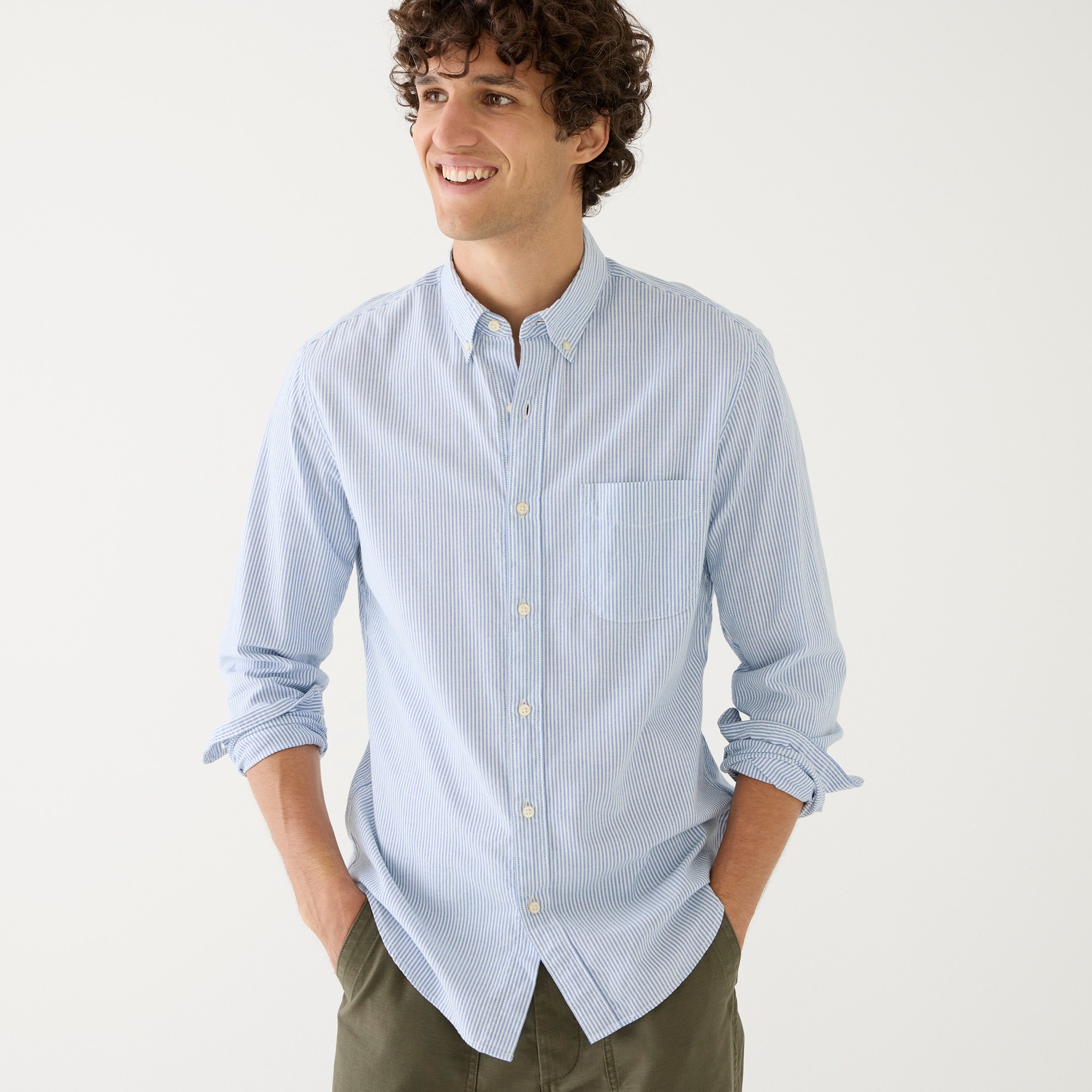 Broken-in organic cotton oxford shirt