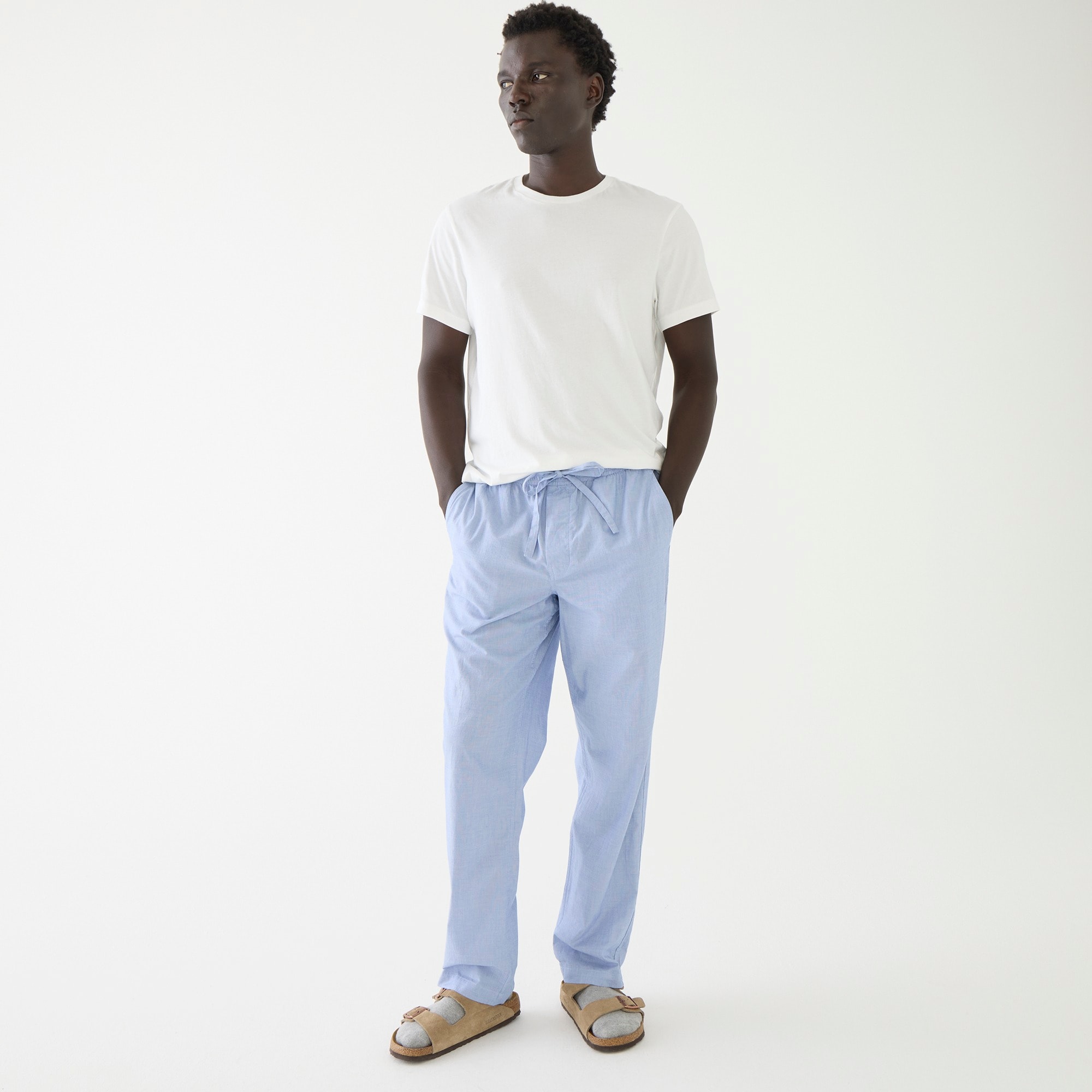 Pajama pant in cotton poplin