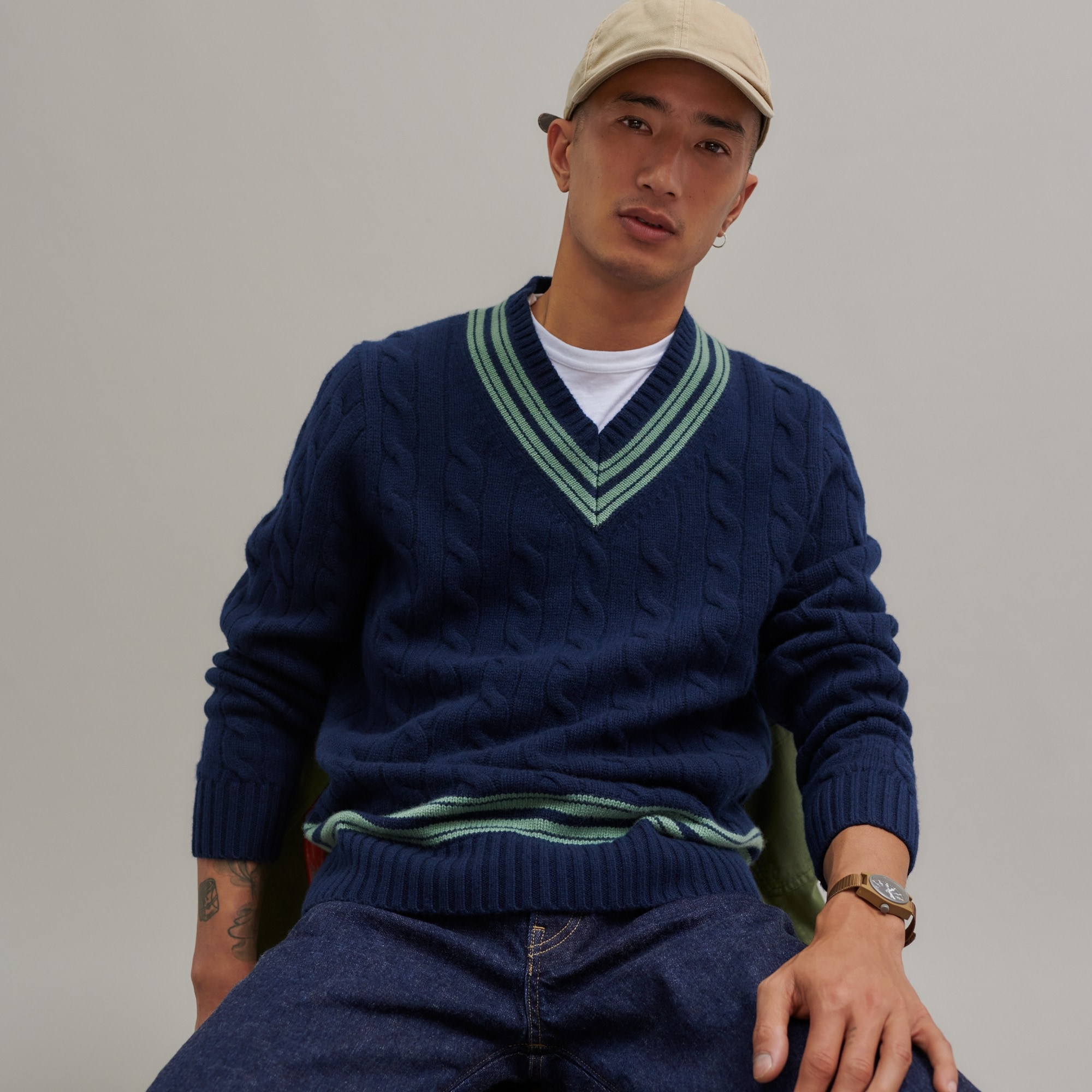 Made-in-the-USA garment-dyed twill baseball cap