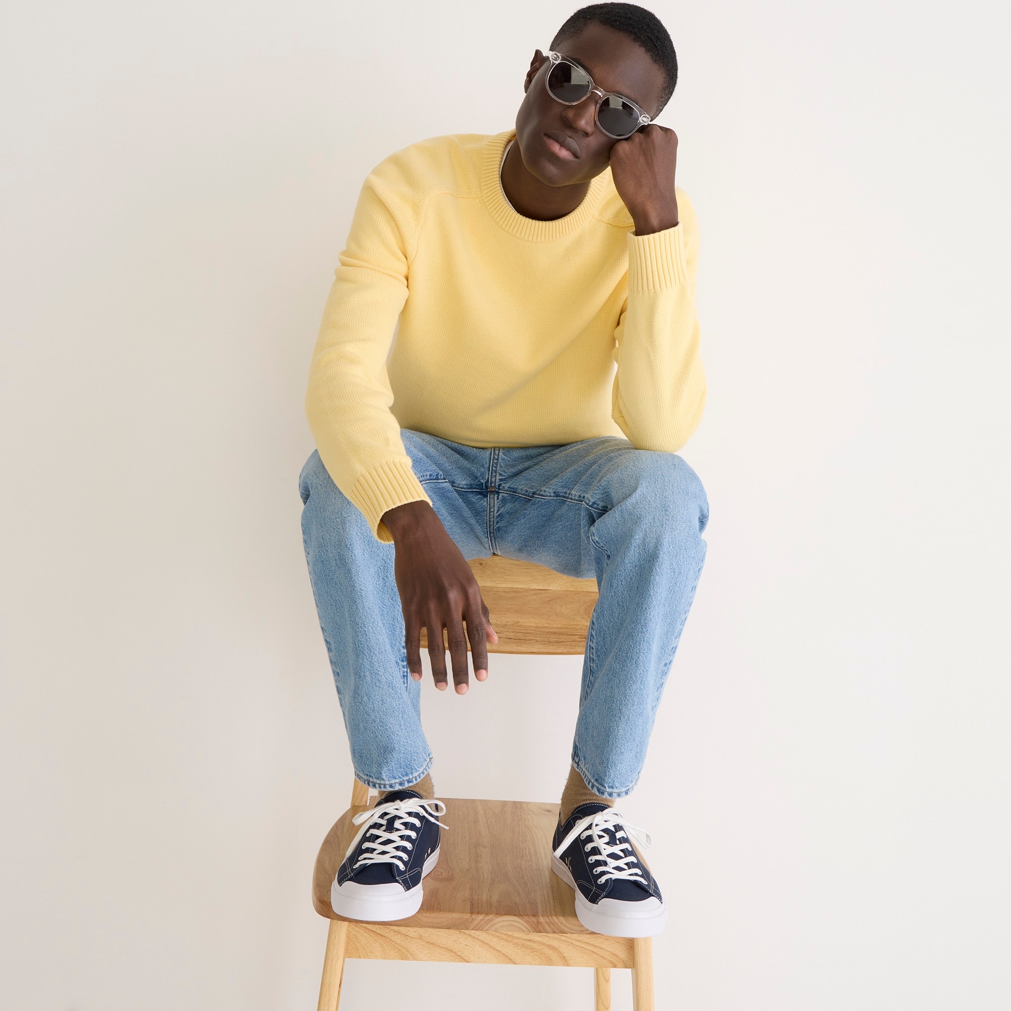 Heritage cotton crewneck sweater