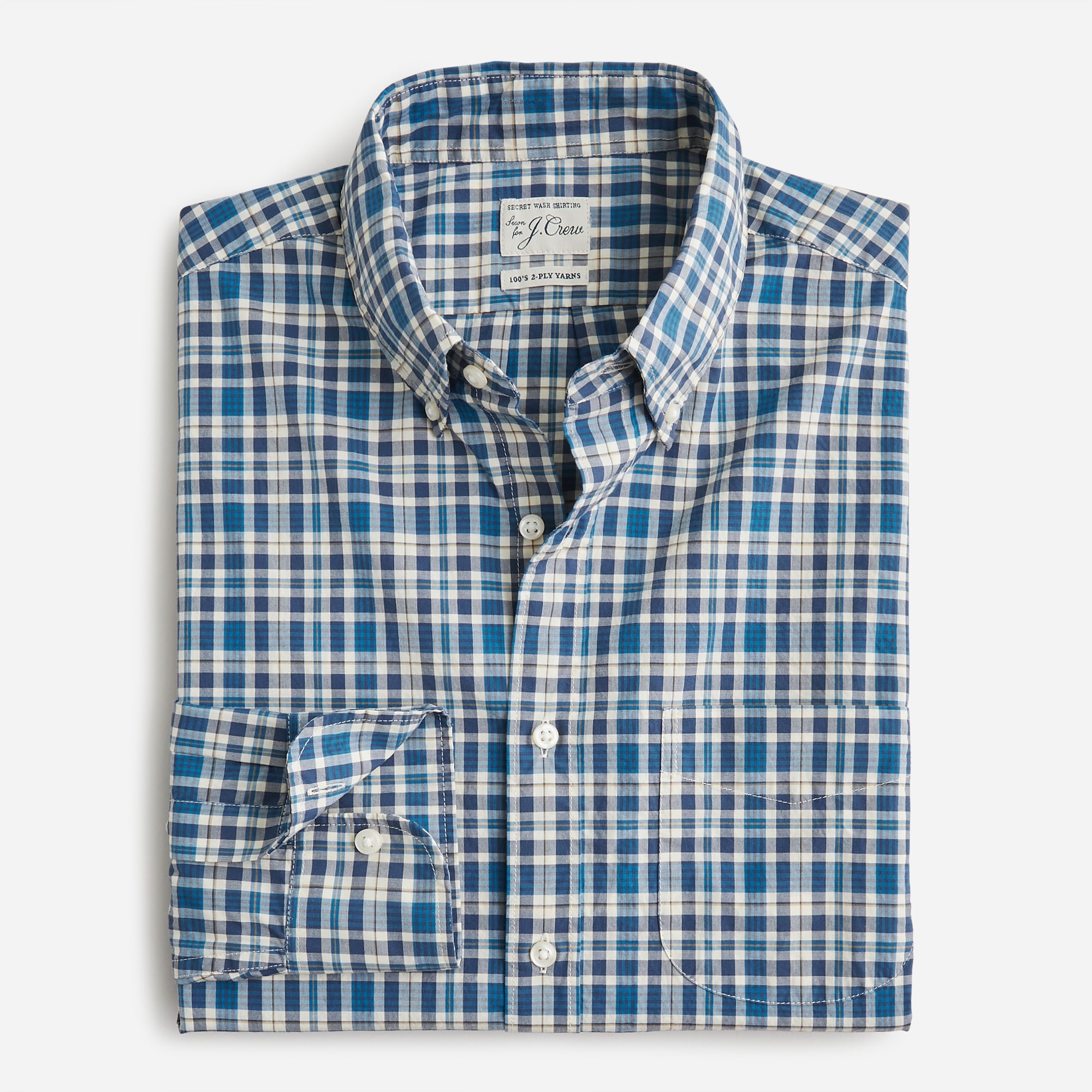Secret Wash cotton poplin shirt