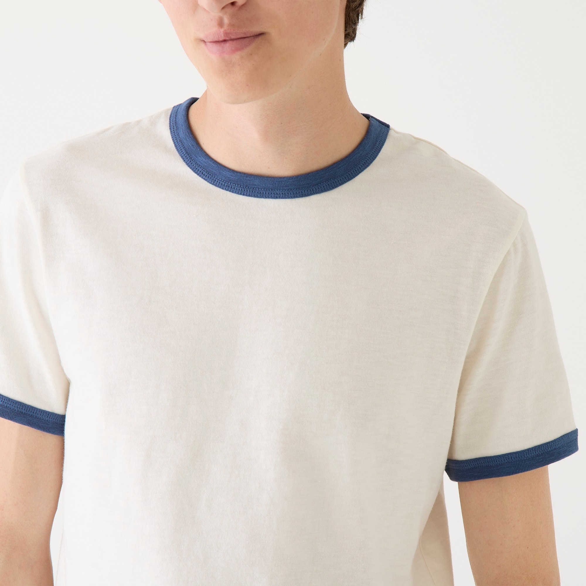 Slub cotton ringer T-shirt