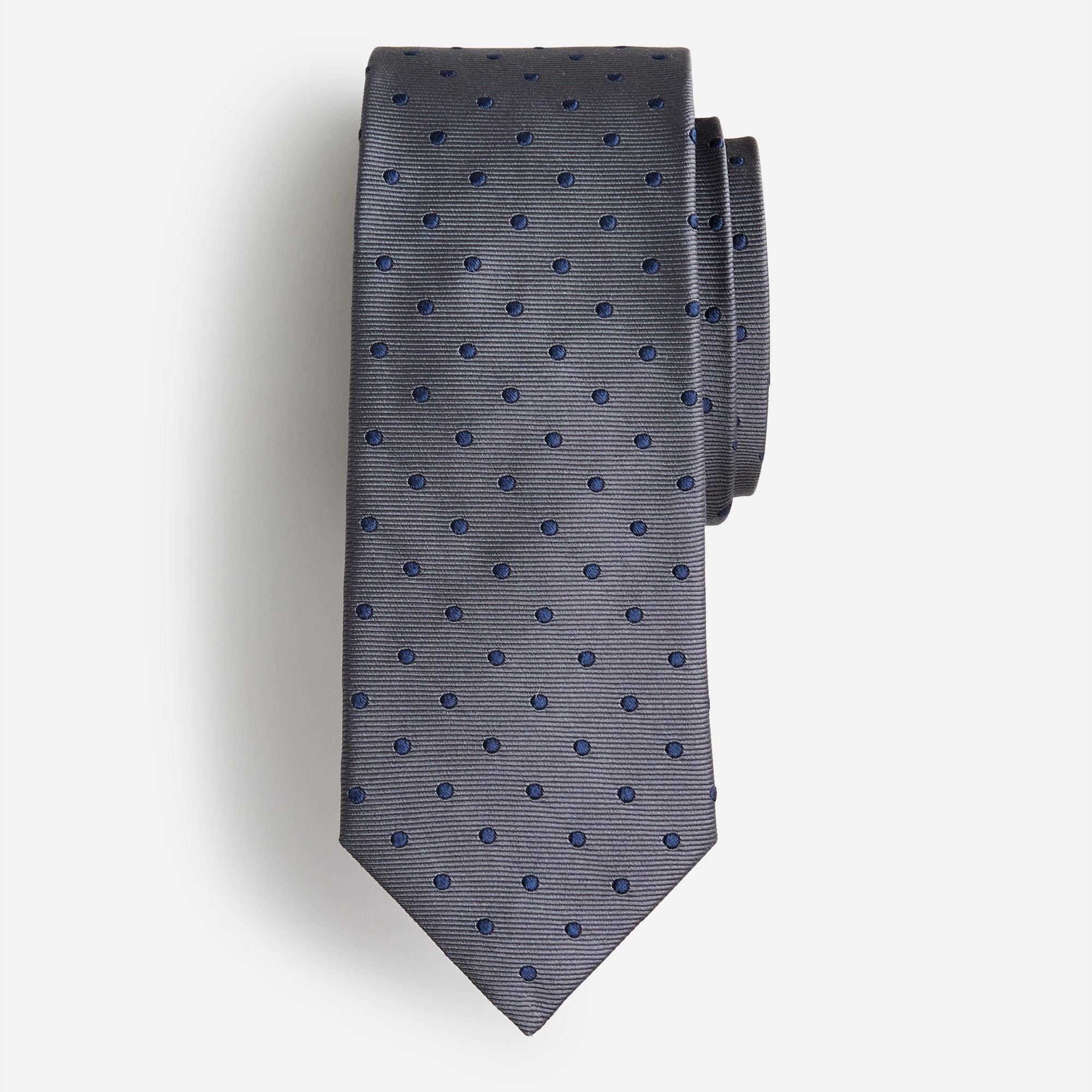 Italian silk repp tie in dot