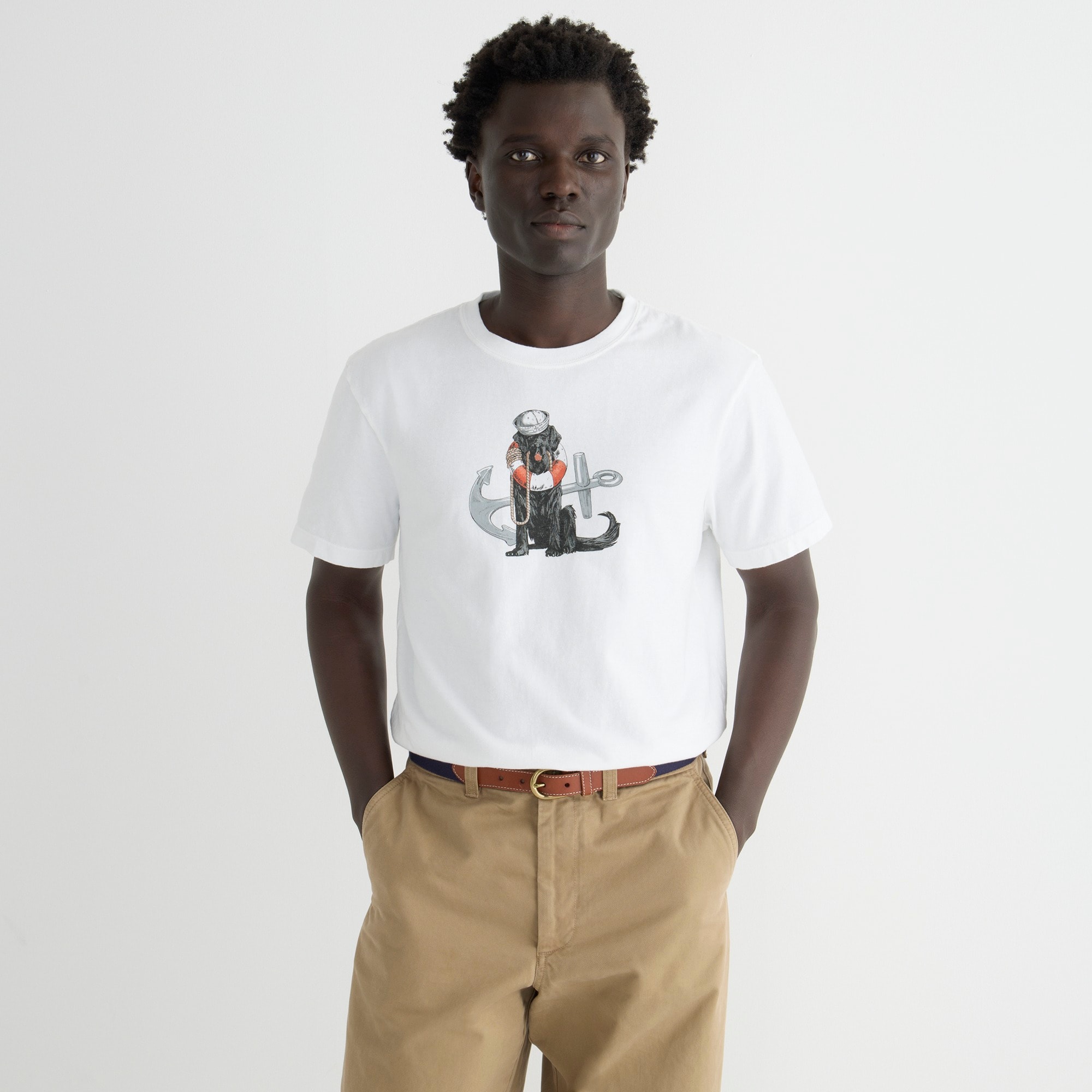 Made-in-the-USA guard graphic T-shirt