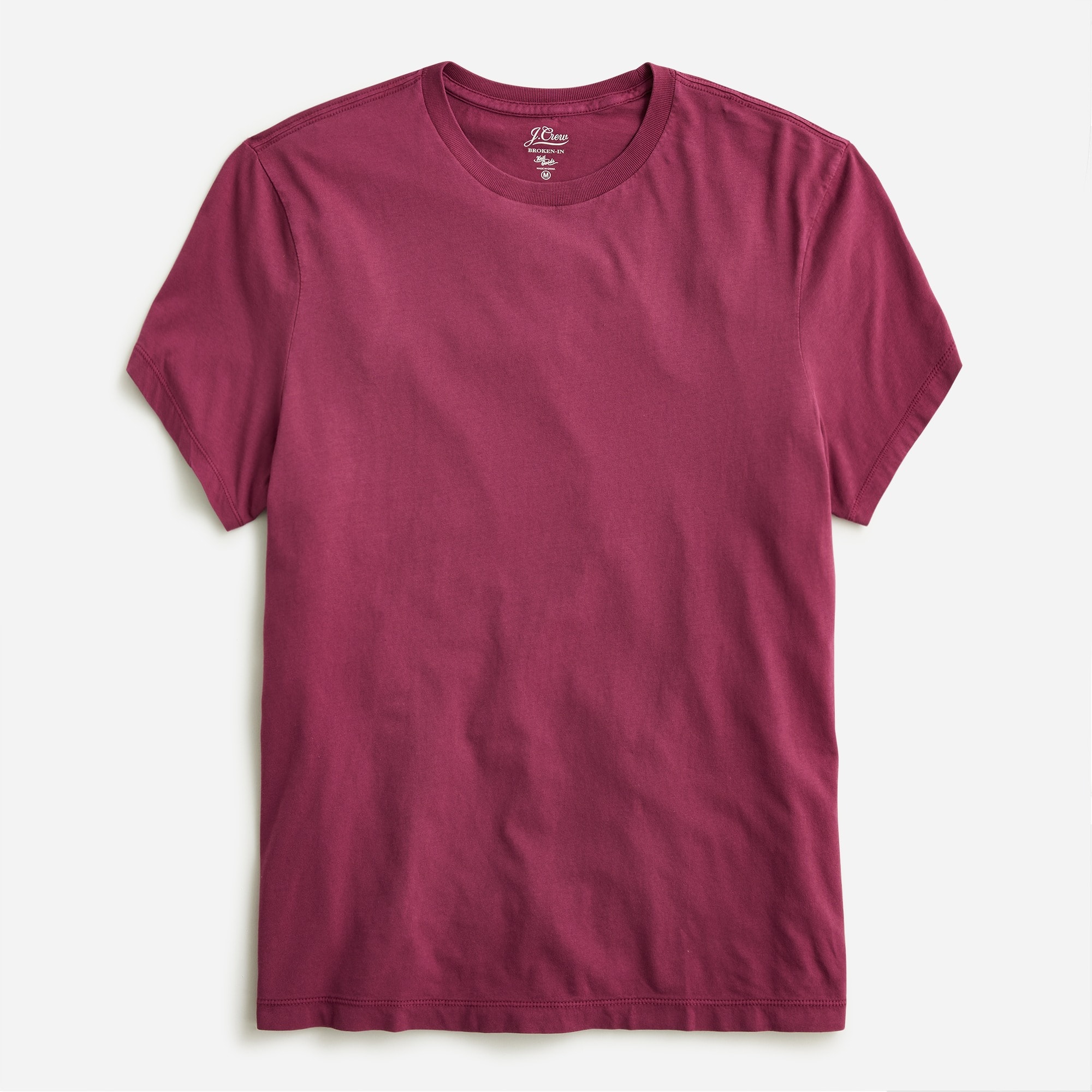 Broken-in short-sleeve T-shirt