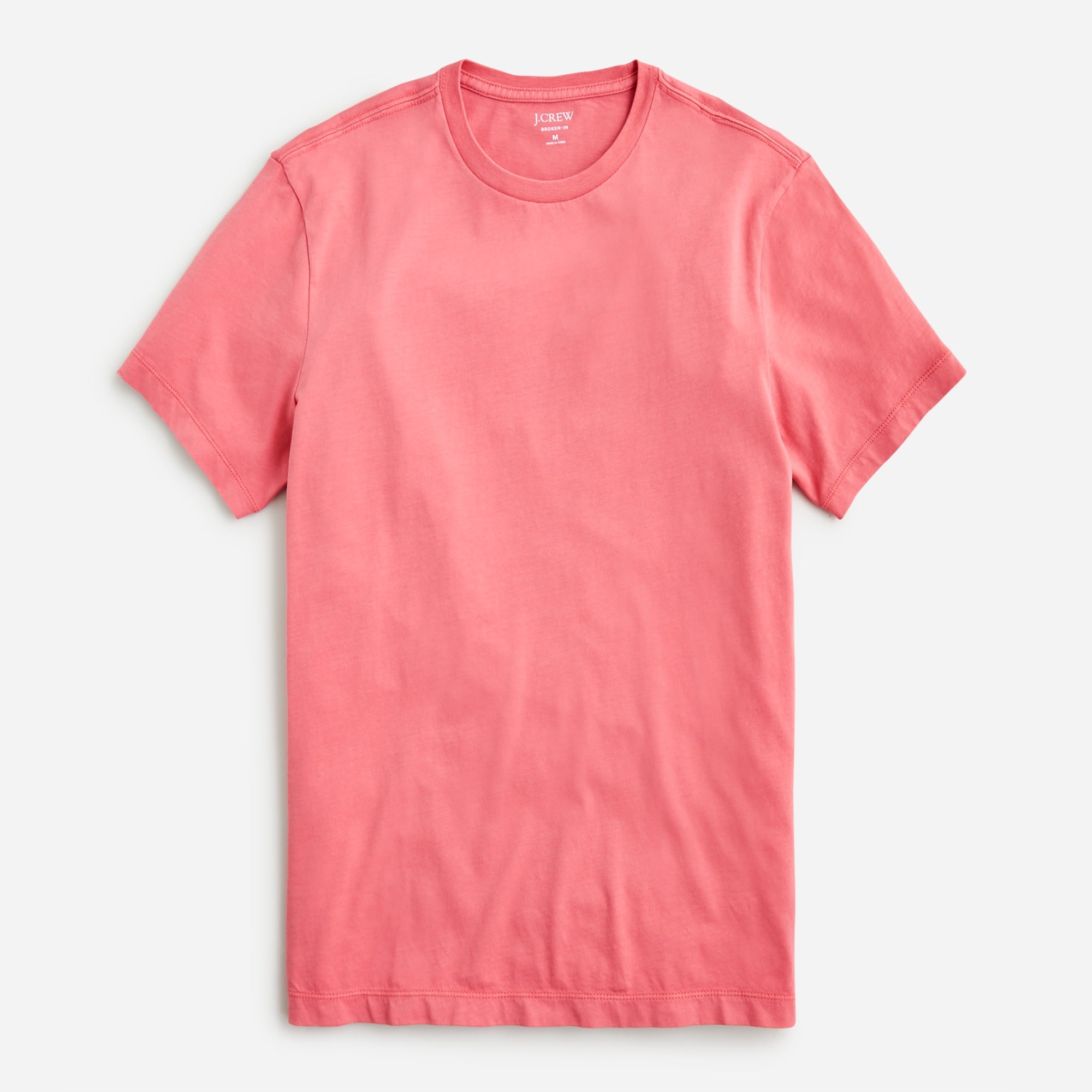 Broken-in short-sleeve T-shirt