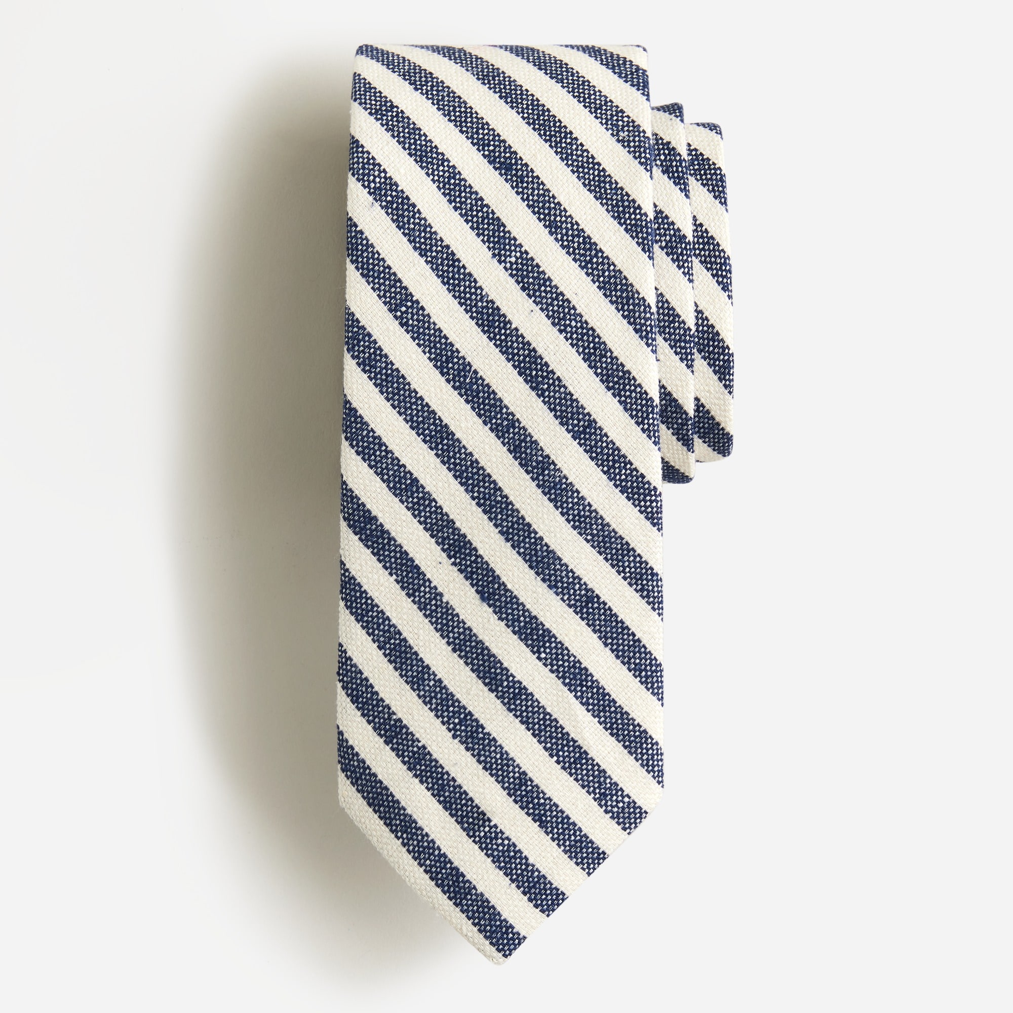 Silk-linen blend tie