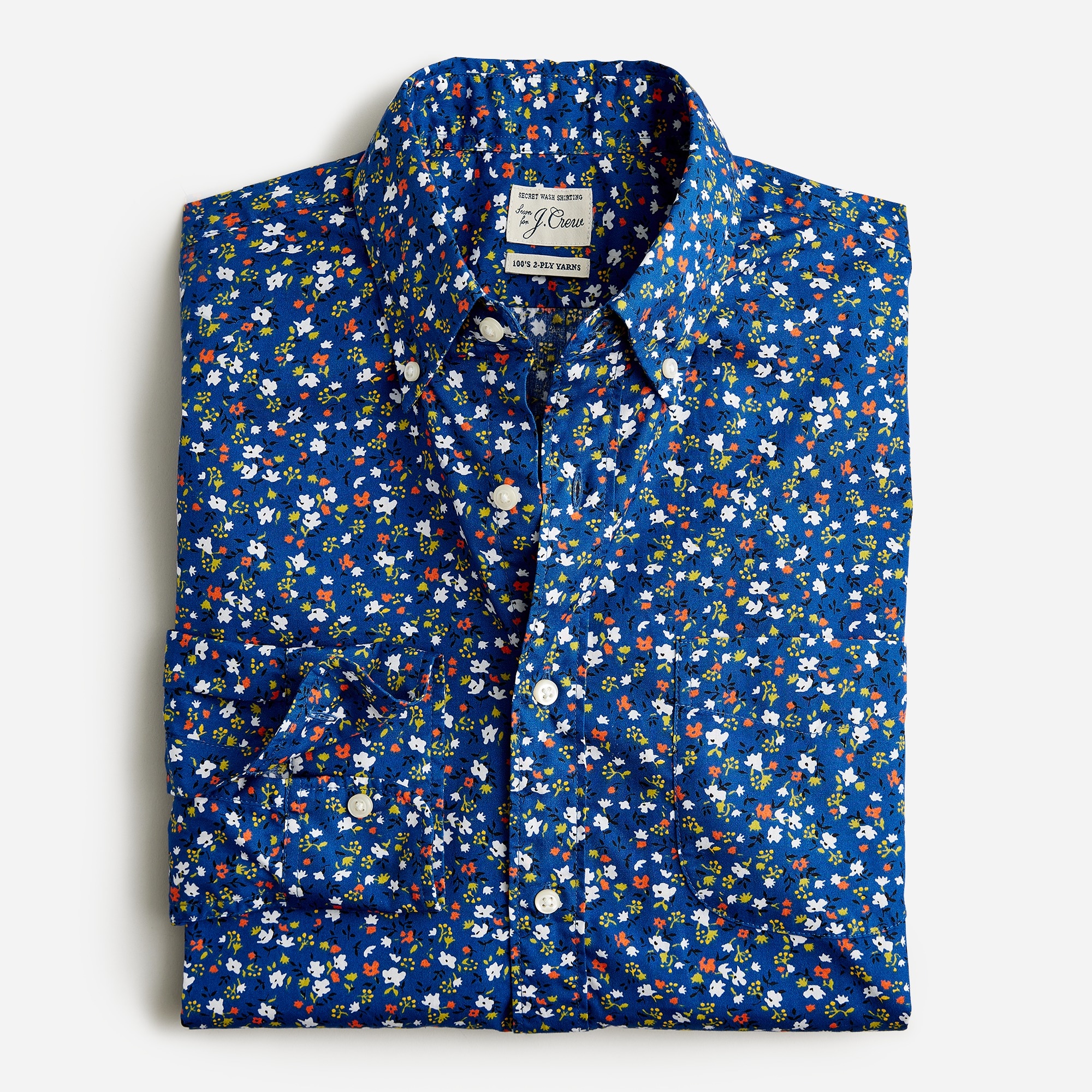Slim Secret Wash cotton poplin shirt