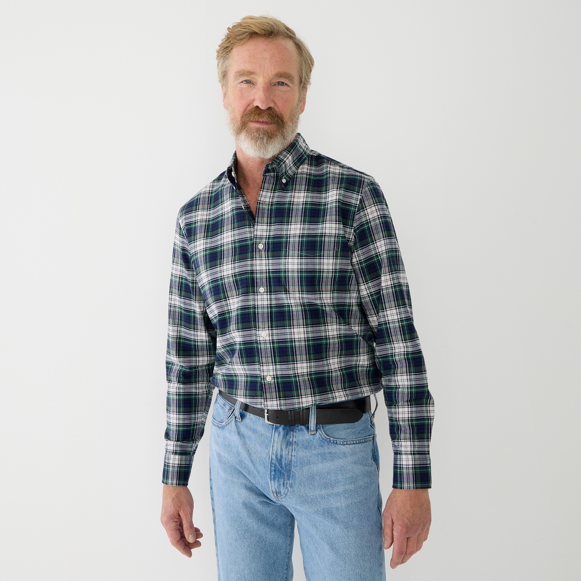 Slim Broken-in organic cotton oxford shirt