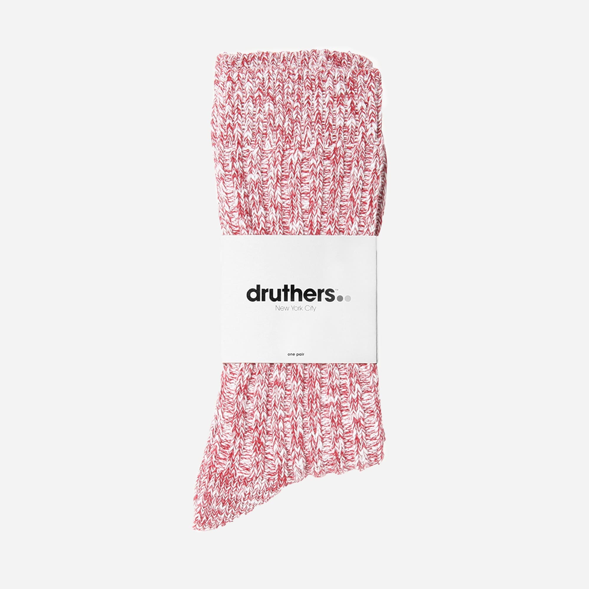 Druthers white slub crew socks