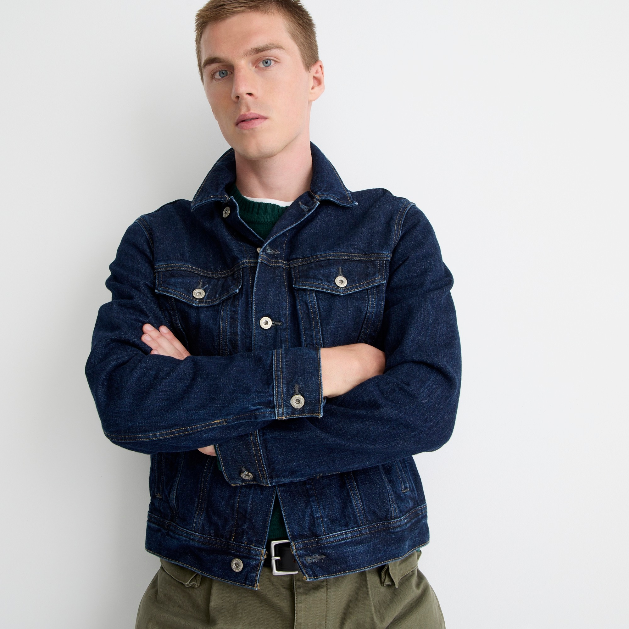 Rigid denim jacket