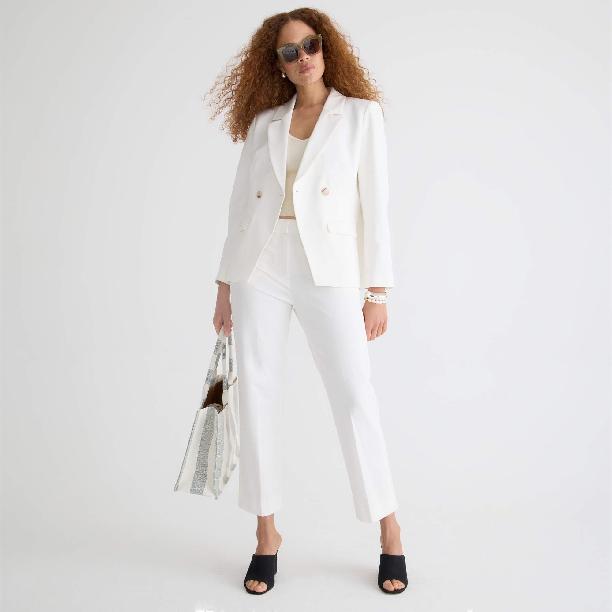 Devon blazer in bi-stretch cotton blend