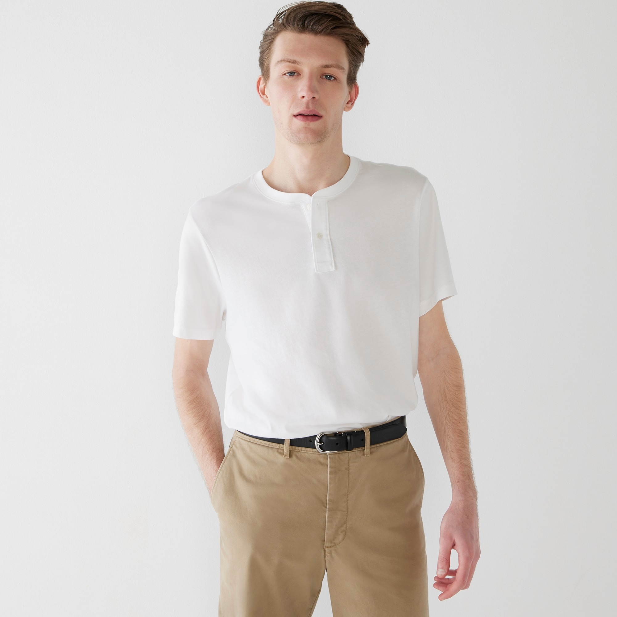 Short-sleeve Broken-in henley