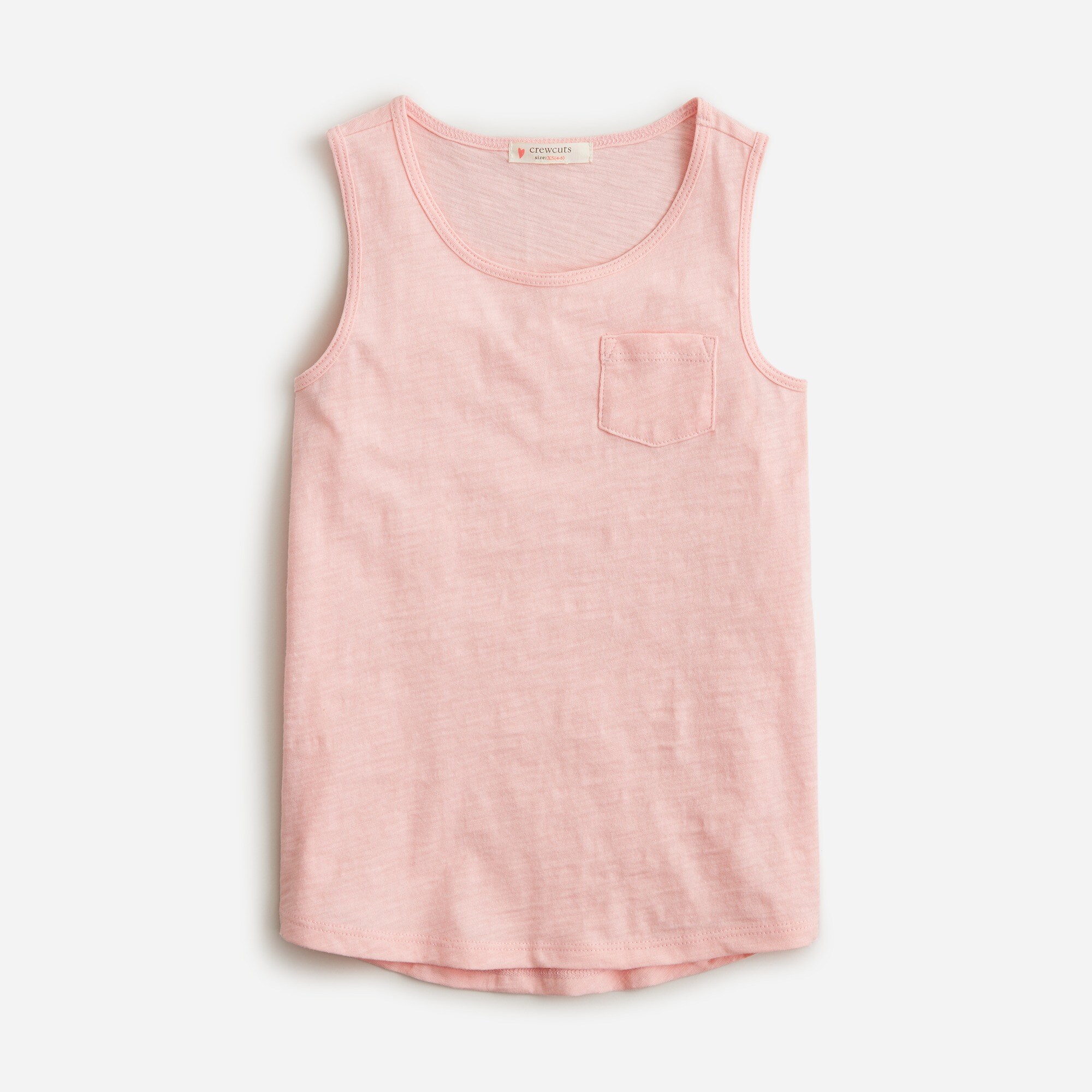 Girls' solid pocket tank top