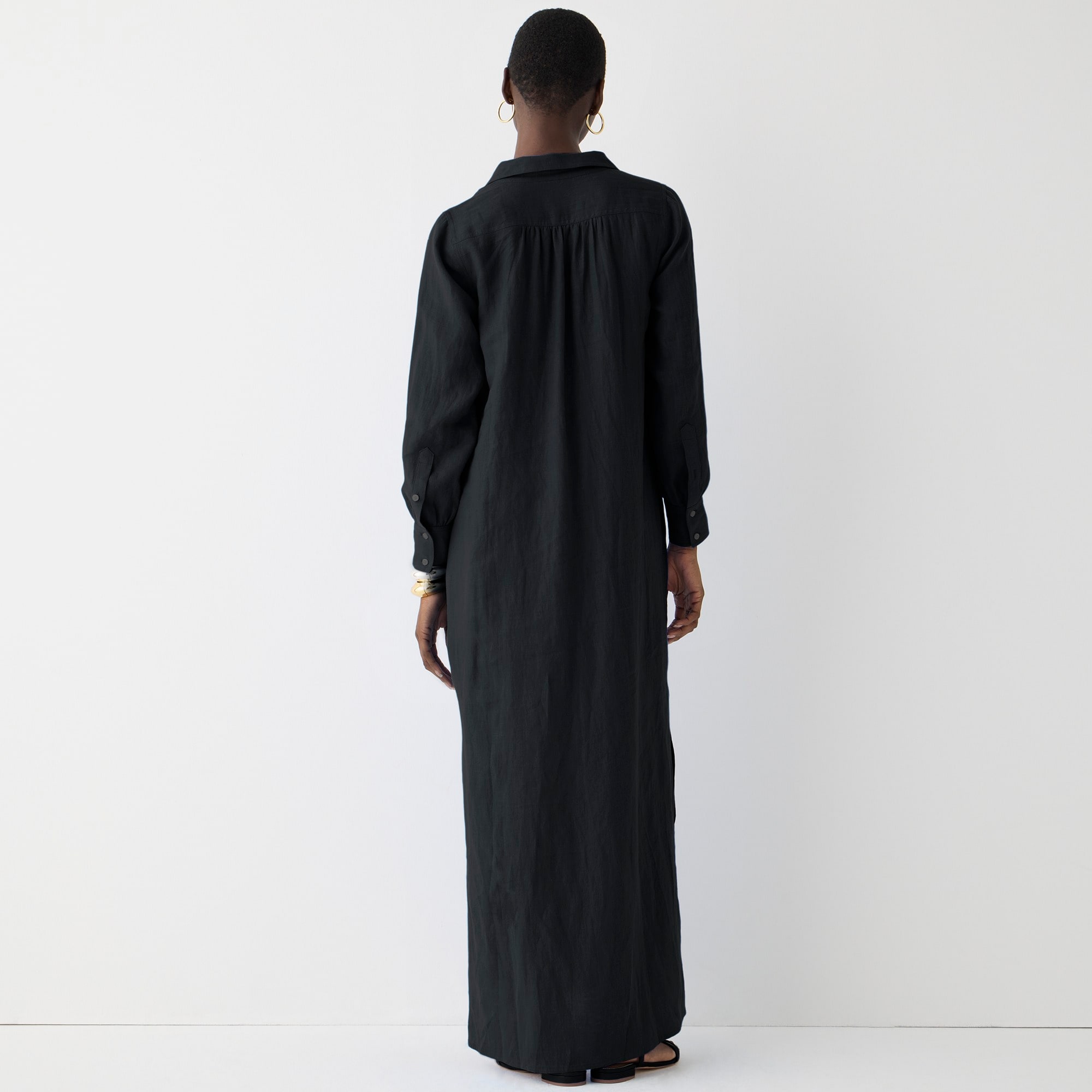 Long linen shirtdress