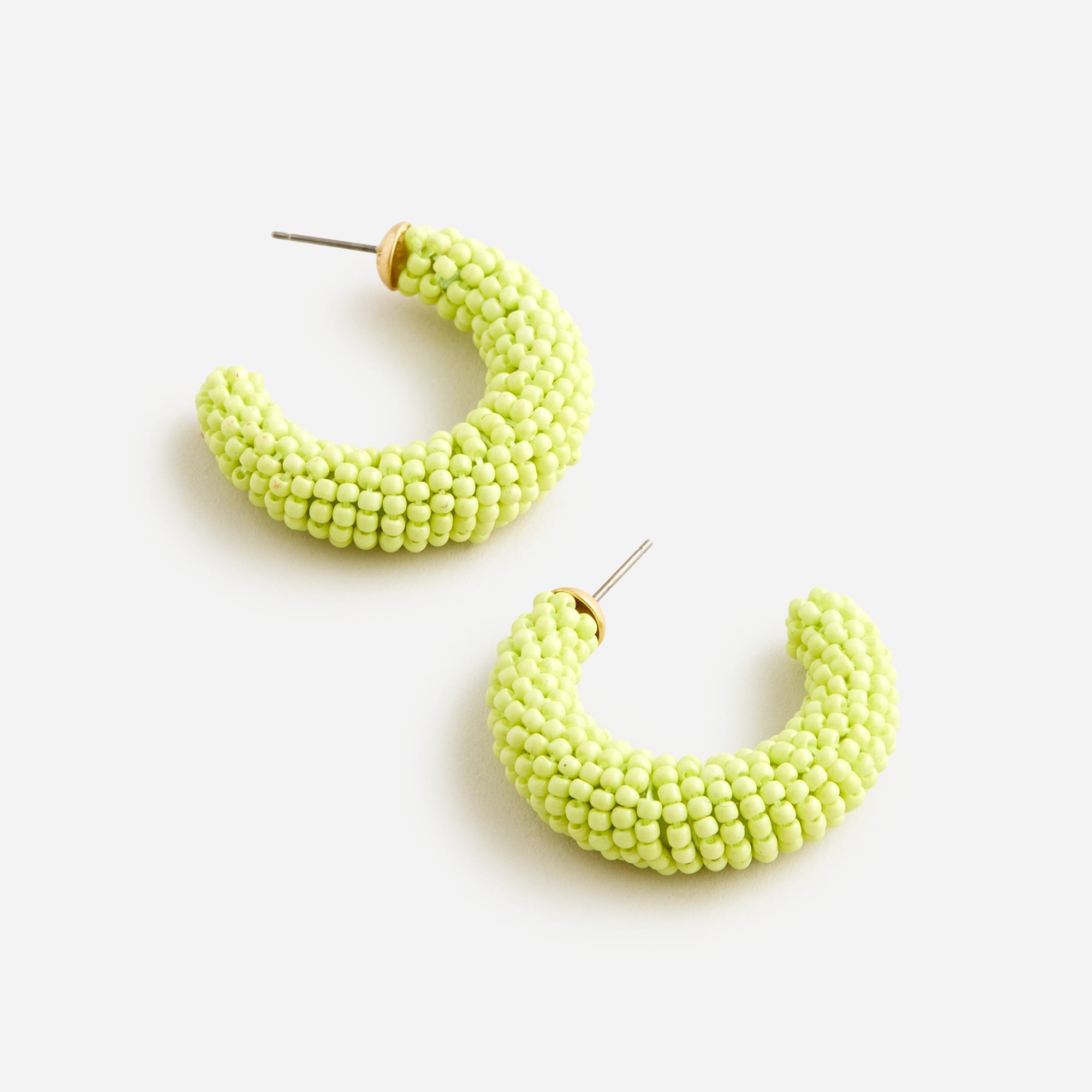 Chunky beaded hoop earrings