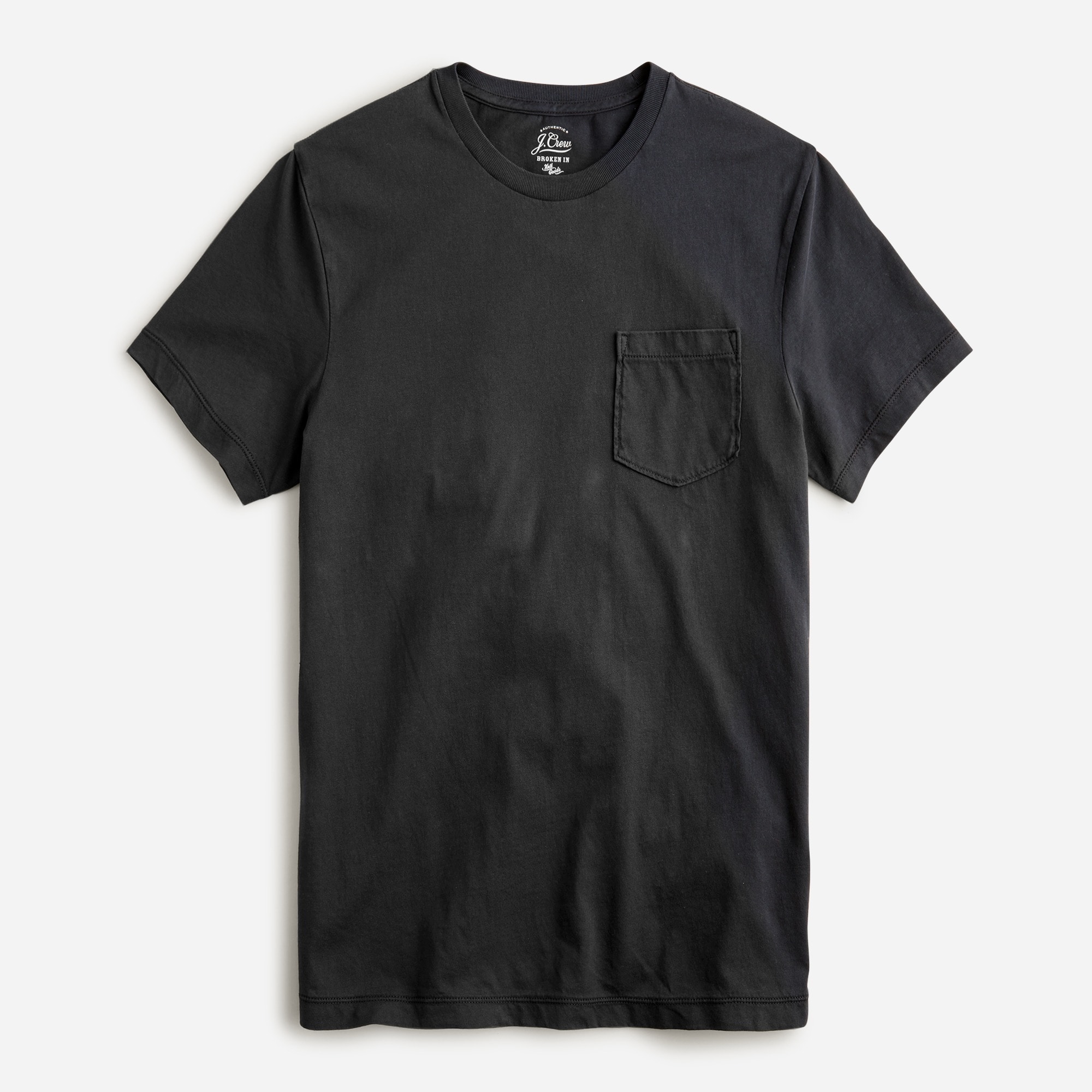 Broken-in short-sleeve pocket T-shirt